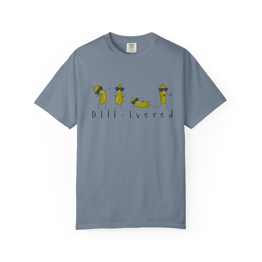 Dill-Livered Pickle Pun T-Shirt — Funny Pickle Lover Tee
