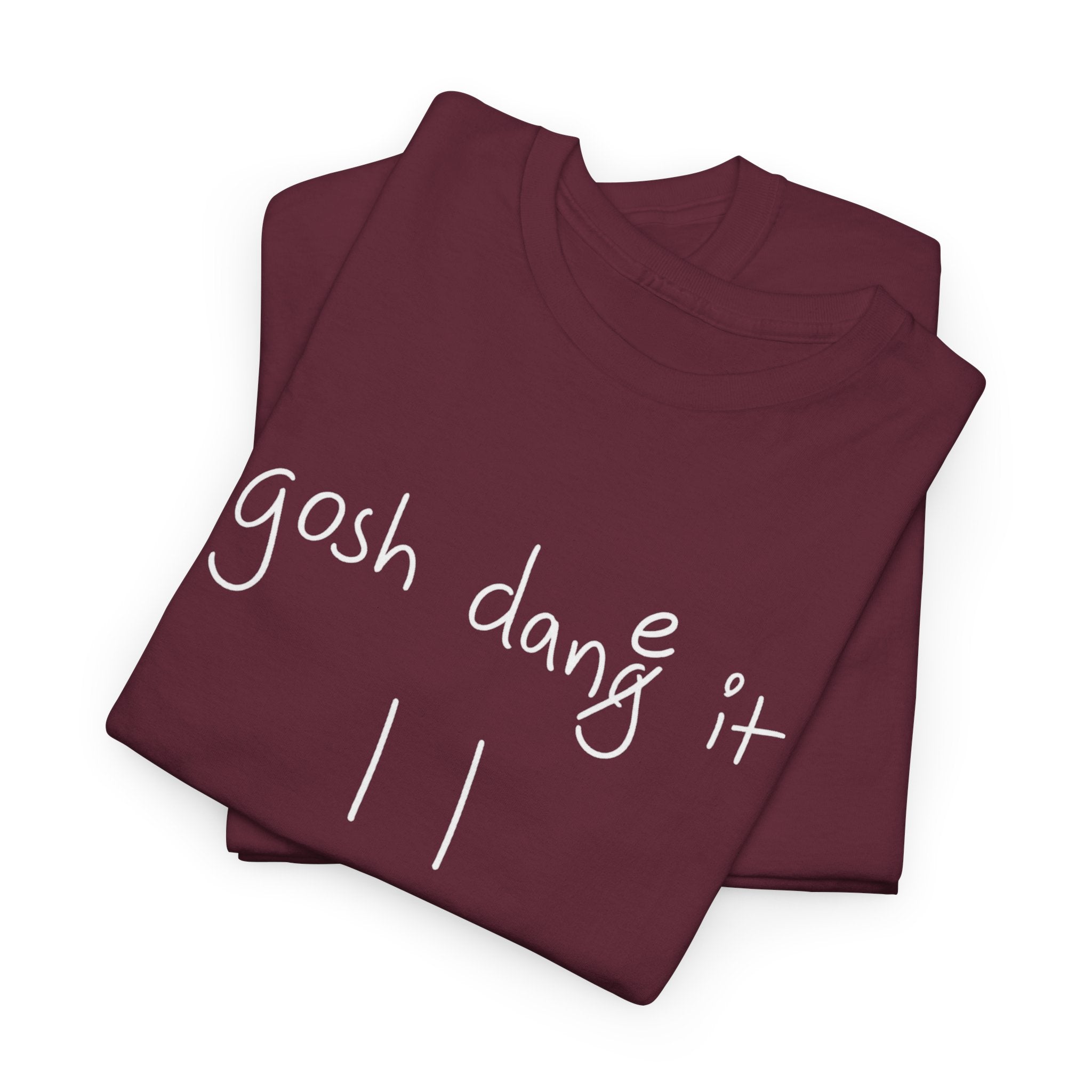 DoctorJSWAYS gosh dane it T-Shirt — Minimal Logo Black Tee with Bold Back Text