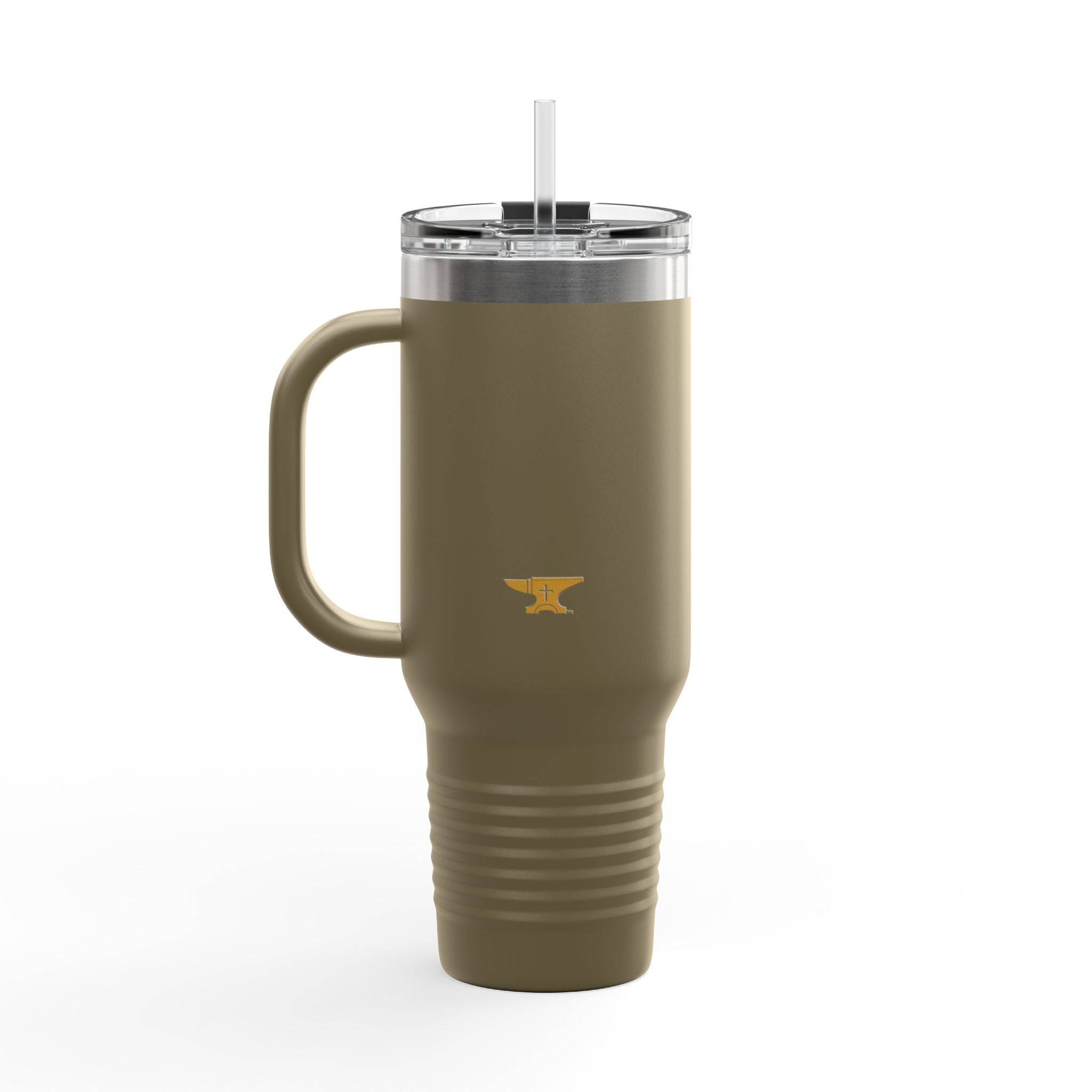 40oz Insulated Travel Mug — FaithForge Gaming Logo