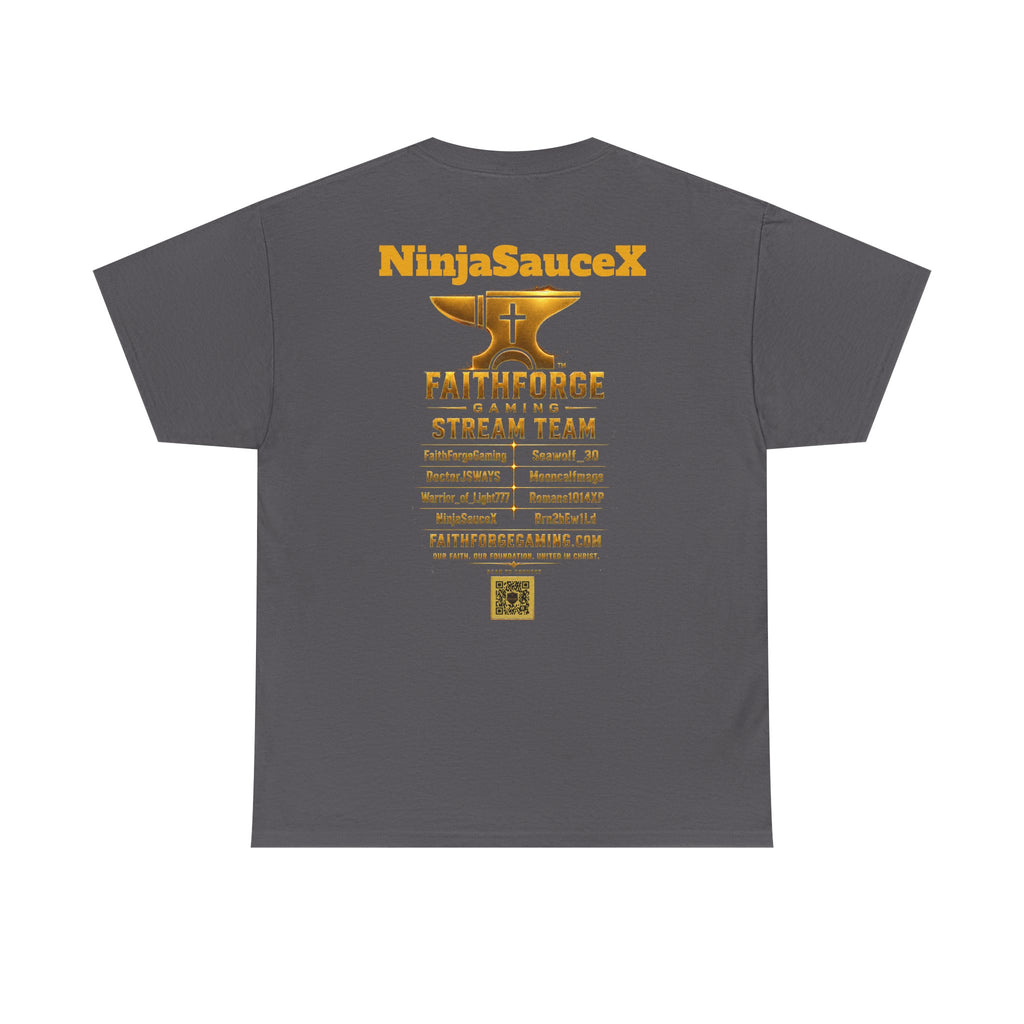 FaithForgeGaming Tee — FaithForge Stream Team Black Graphic T‑Shirt -NinjaSauceX