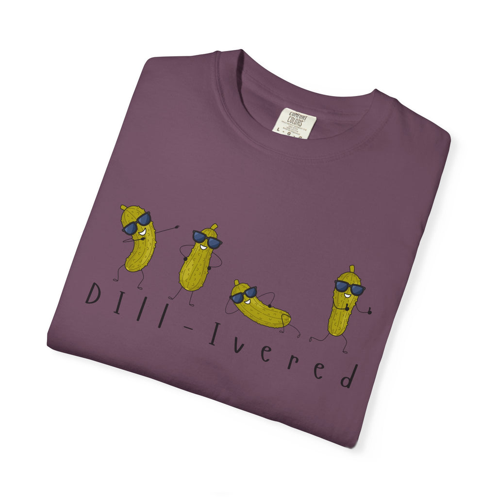 Dill-Livered Pickle Pun T-Shirt — Funny Pickle Lover Tee