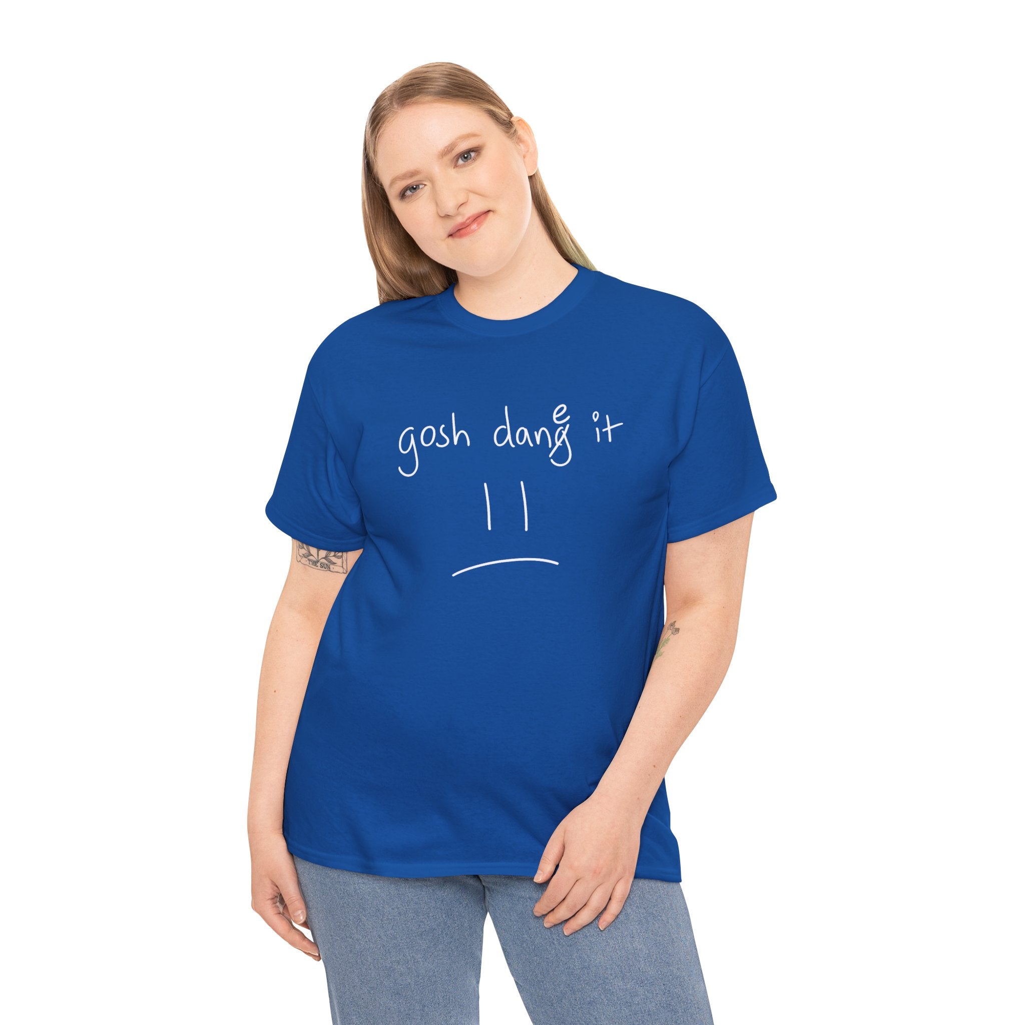 DoctorJSWAYS gosh dane it T-Shirt — Minimal Logo Black Tee with Bold Back Text