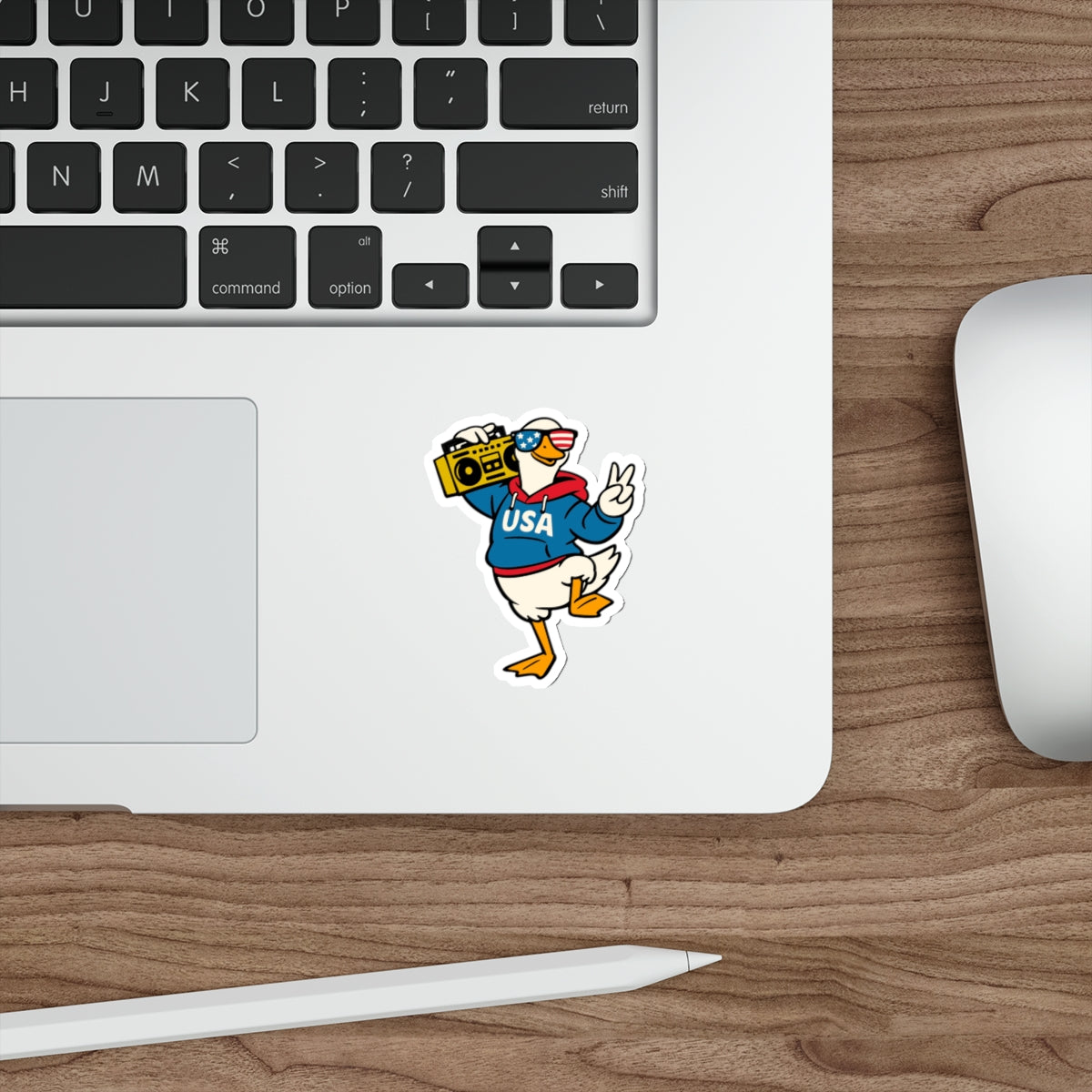 Patriotic Sticker Pack — Boombox Duck 4th of July Red White Blue Die-Cut Stickers