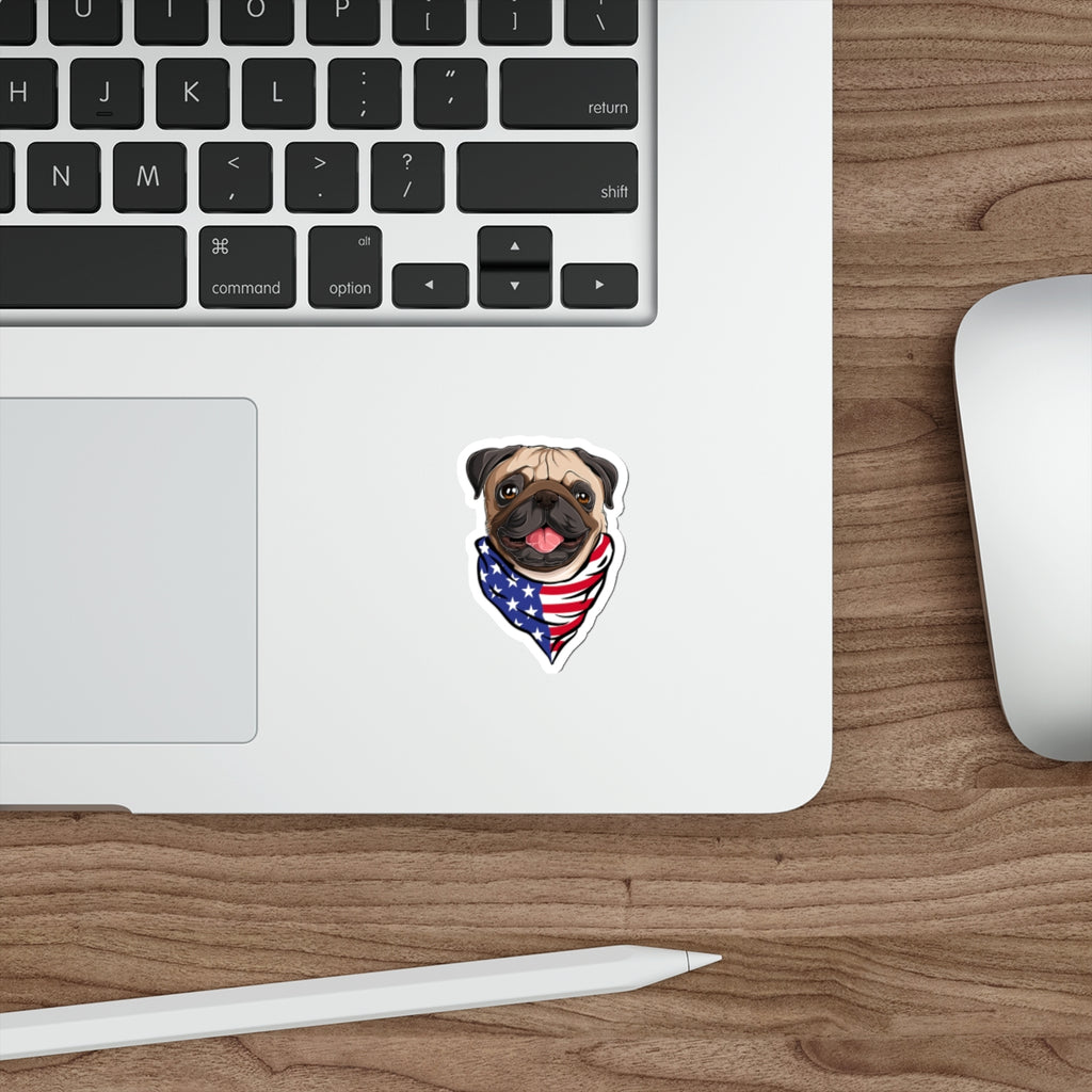 Patriotic Sticker Pack — Puggy Love 4th of July Red White Blue Die-Cut Stickers
