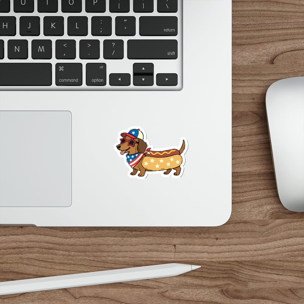 Patriotic Sticker Pack — HotDOG 4th of July Red White Blue Die-Cut Stickers
