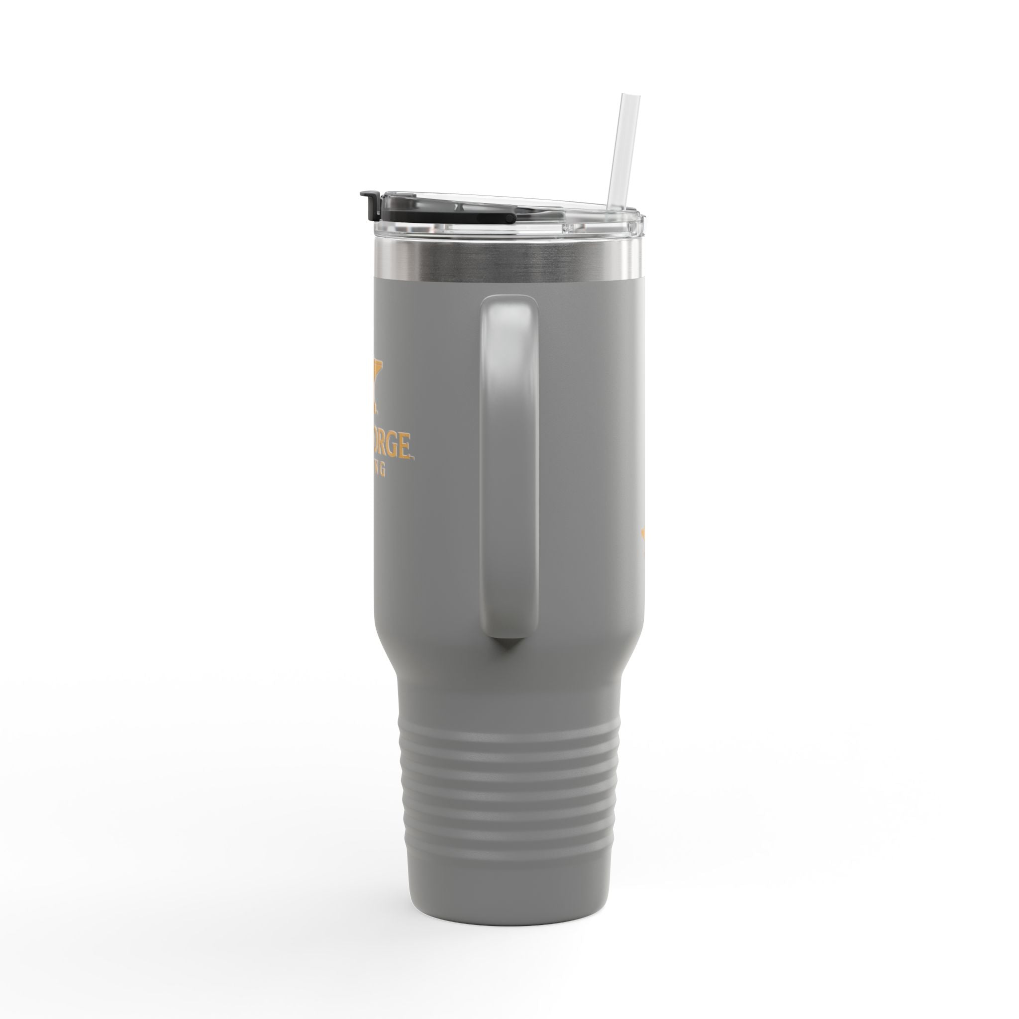 40oz Insulated Travel Mug — FaithForge Gaming Logo