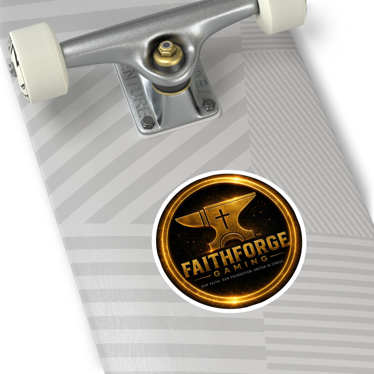 FaithForge Gaming Christian Anvil Round Sticker Indoor/Outdoor