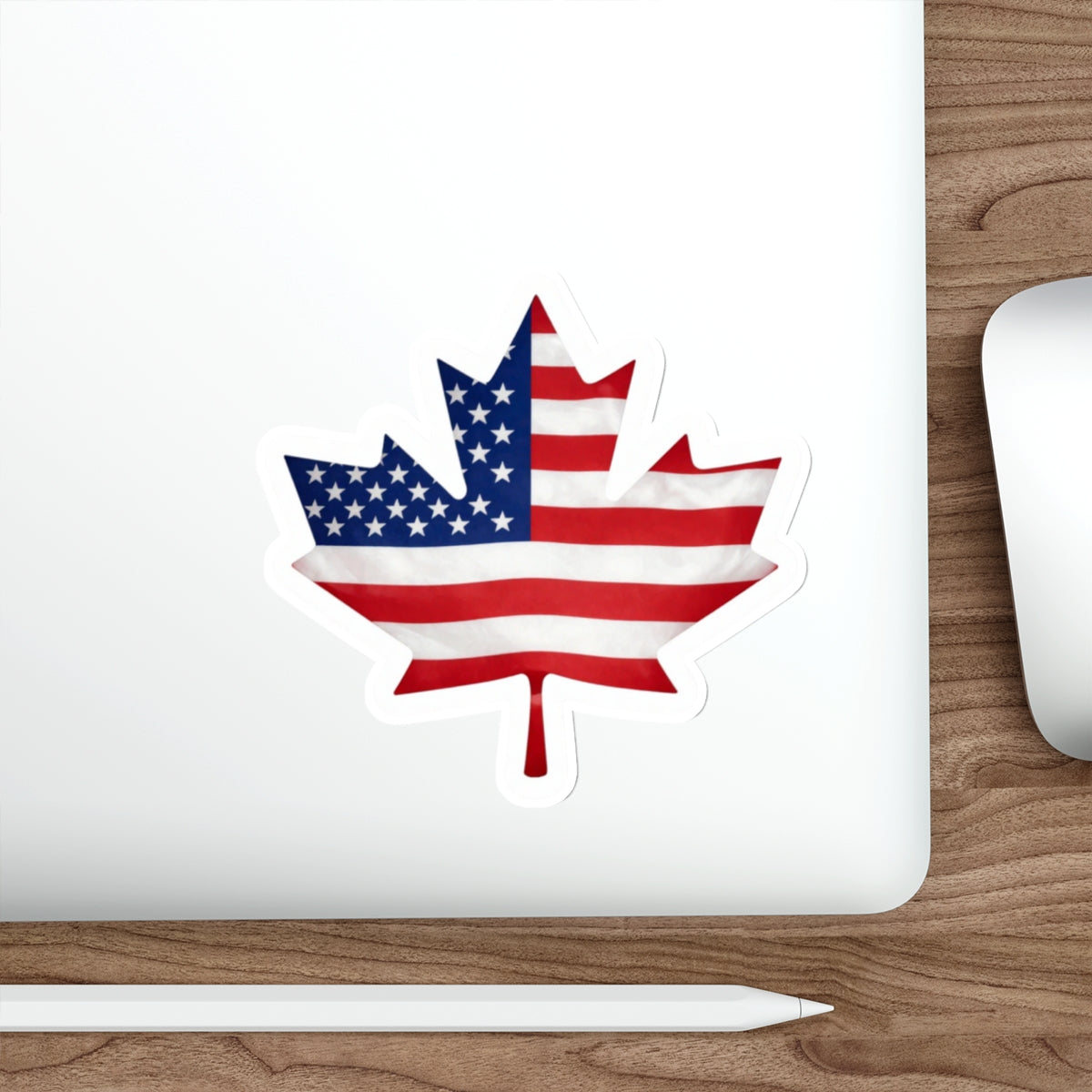 Canadian American sticker