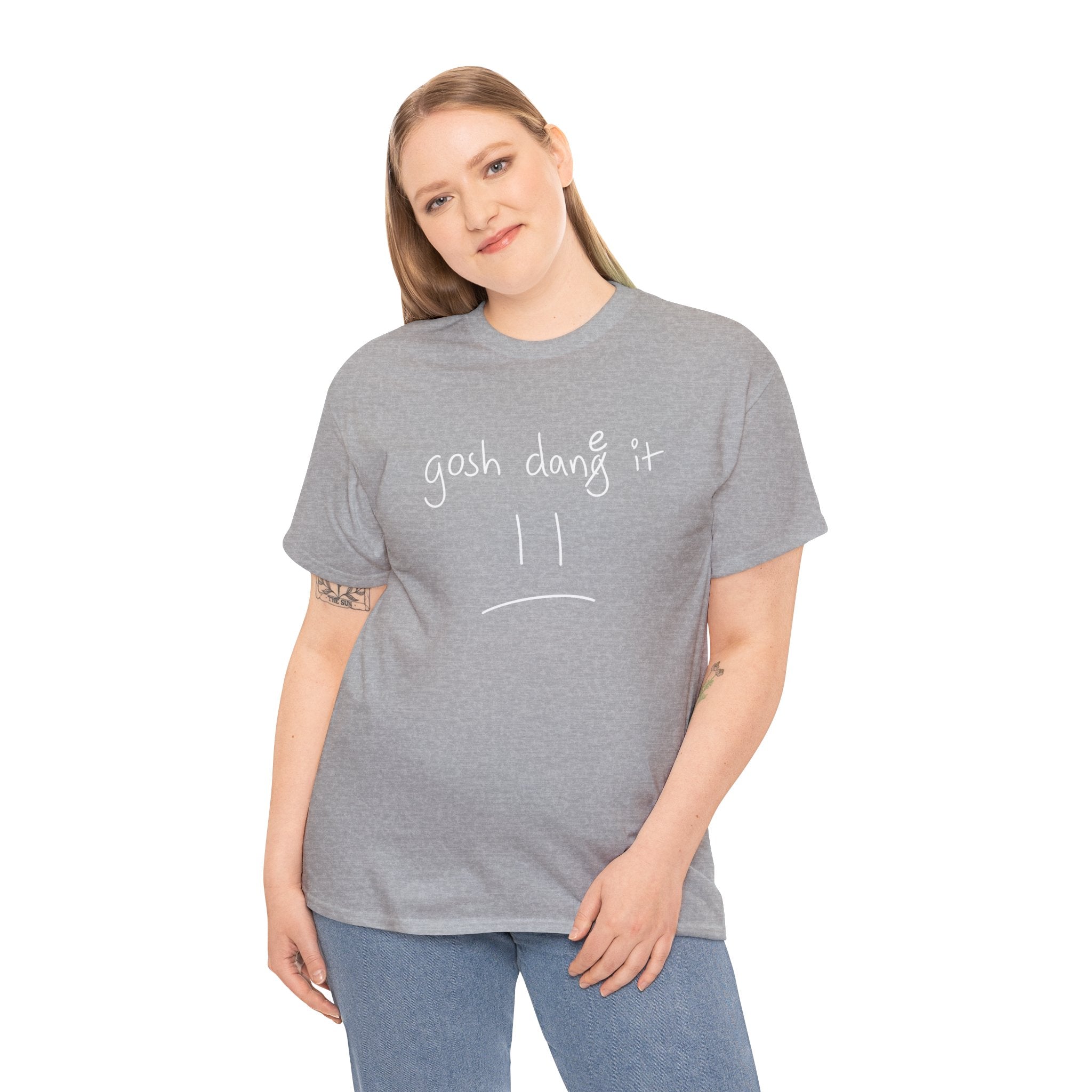 DoctorJSWAYS gosh dane it T-Shirt — Minimal Logo Black Tee with Bold Back Text