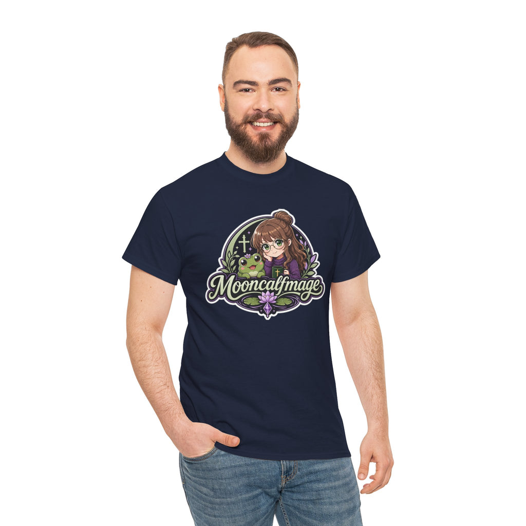 MOONCALFMAGE Logo Tee - Gamer/Streamer T-Shirt Blue GBSG (Gather)