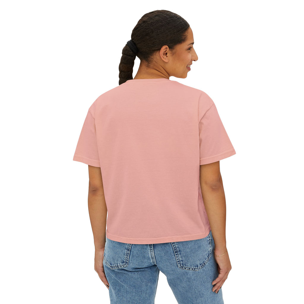 Women's Boxy Tee – Floral “Praise” Graphic Shirt