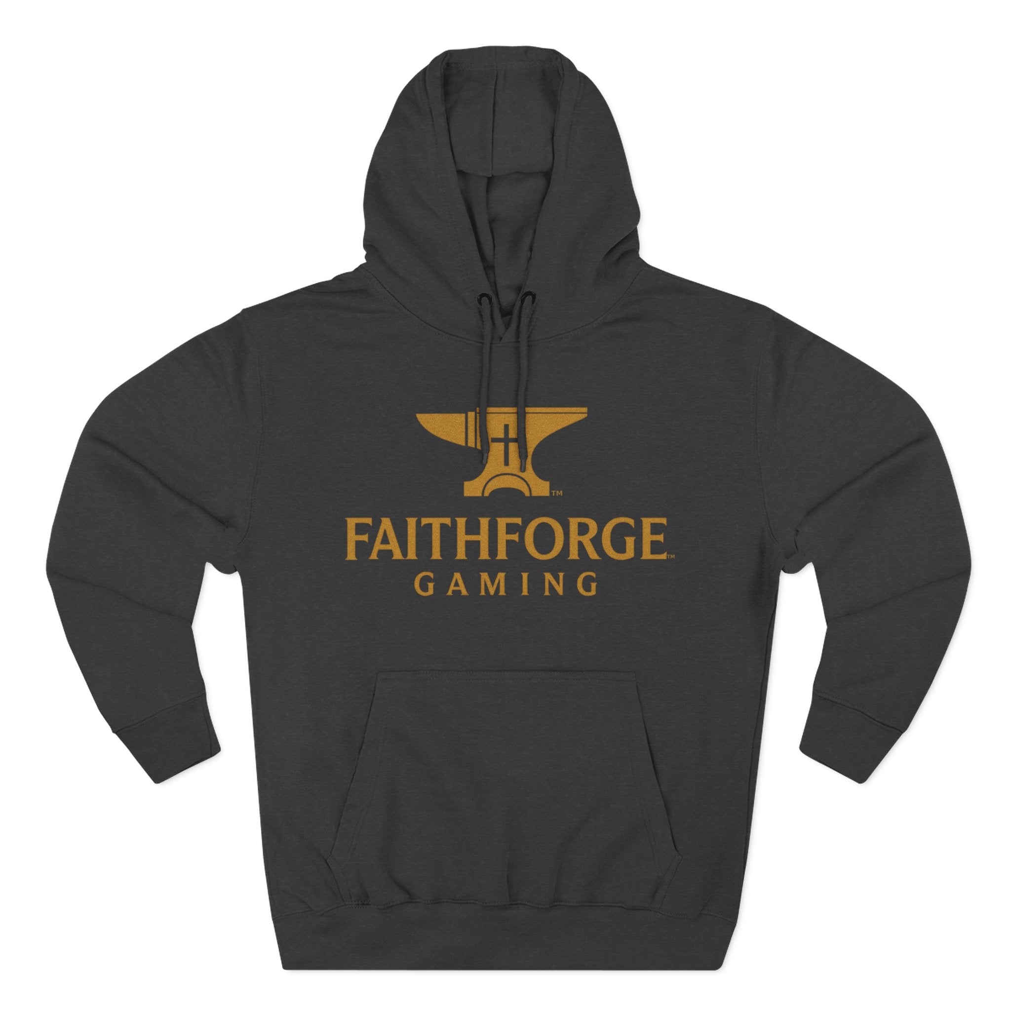 Faithforge Gaming Hoodie — Faith Quote Shield Logo Fleece Hoodie