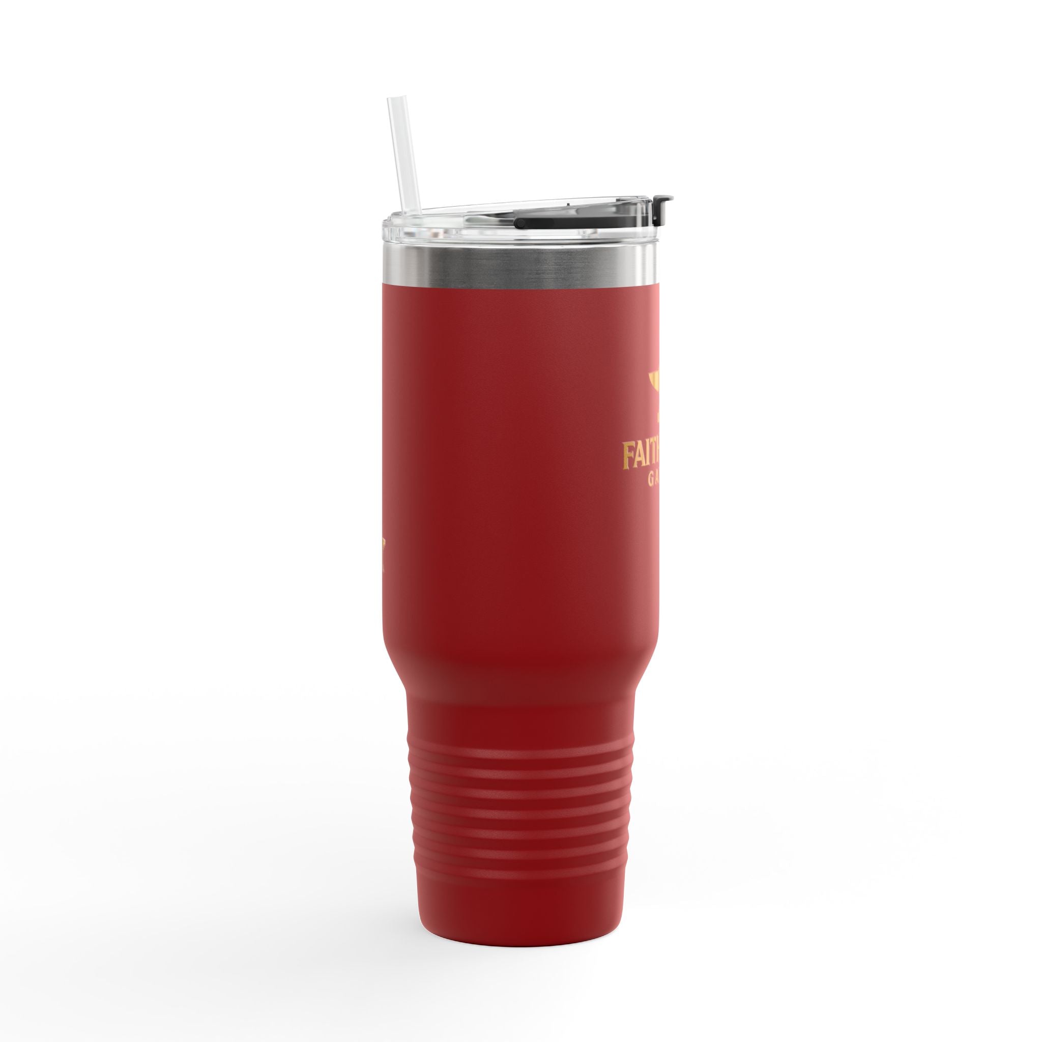 40oz Insulated Travel Mug — FaithForge Gaming Logo