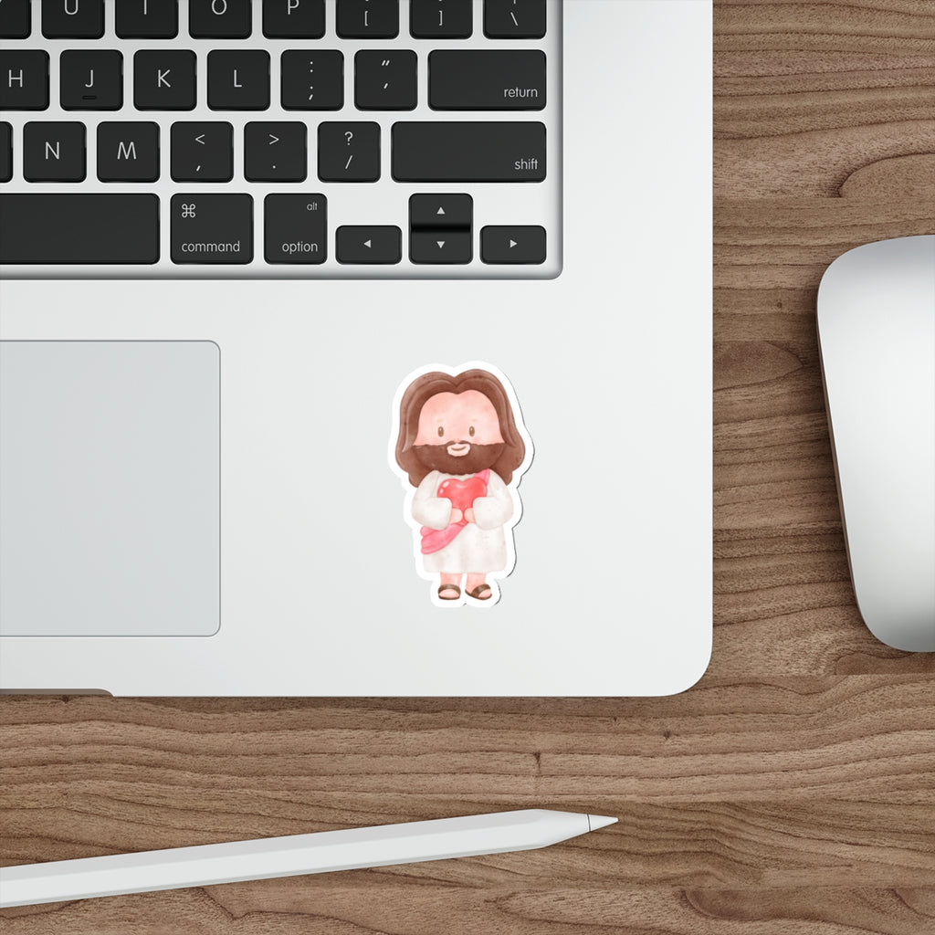 Jesus Heart Die-Cut Sticker — Cute Christian Faith  Sticker
