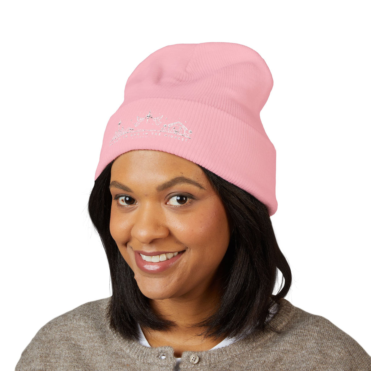 Embroidered Glory to God in the Highest Cuffed Beanie