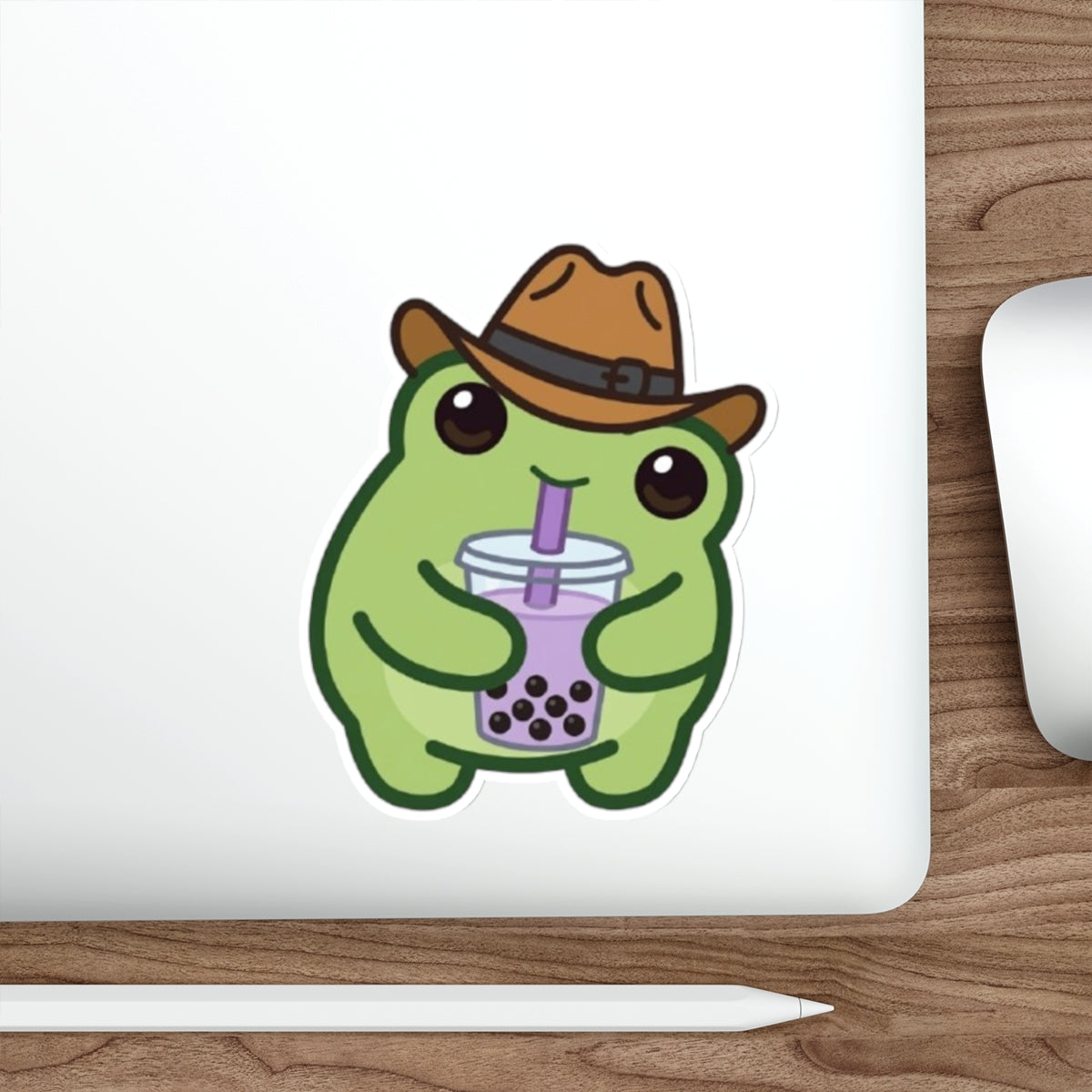 Boba Frog Die-Cut Sticker