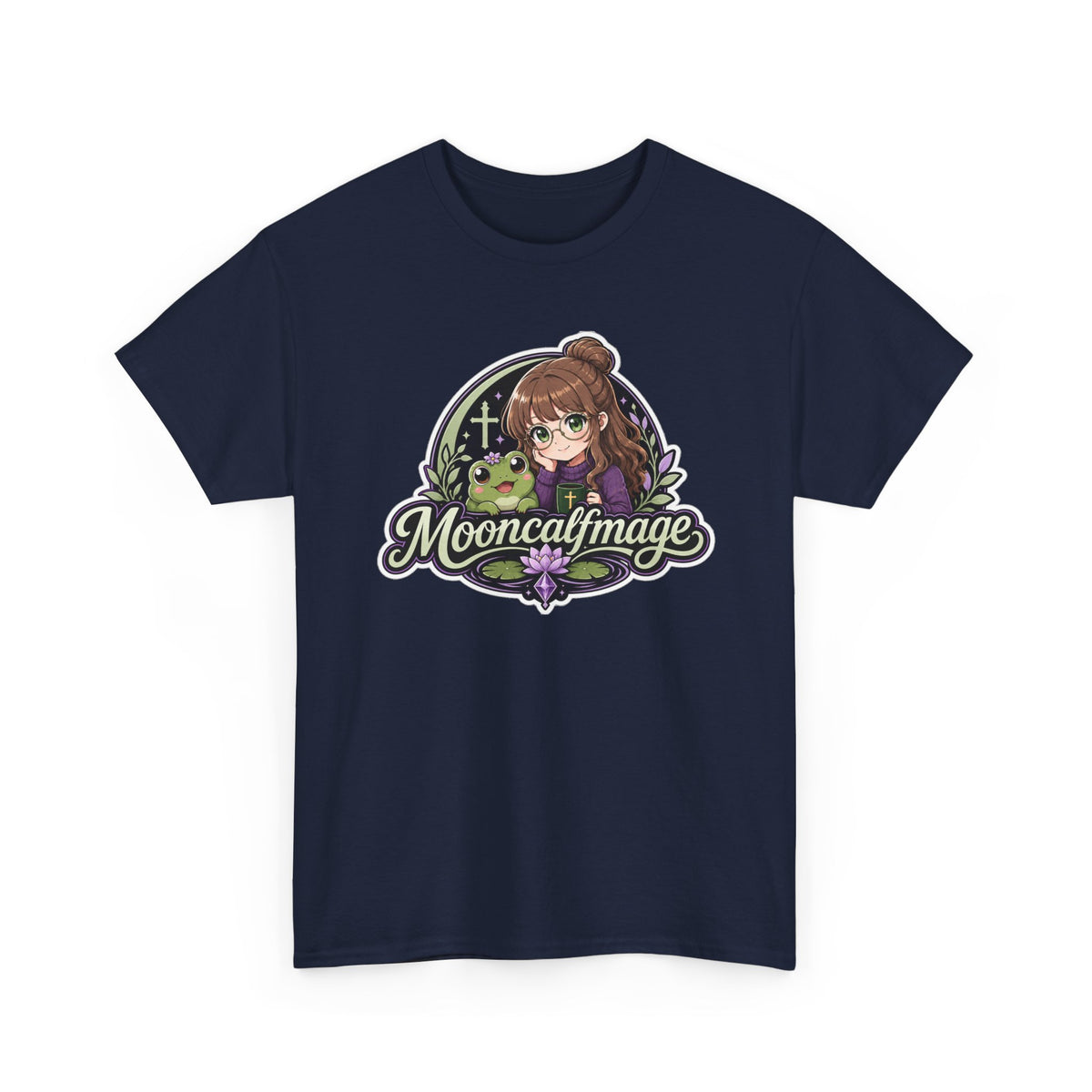MOONCALFMAGE Logo Tee - Gamer/Streamer T-Shirt Blue GBSG (Gather)