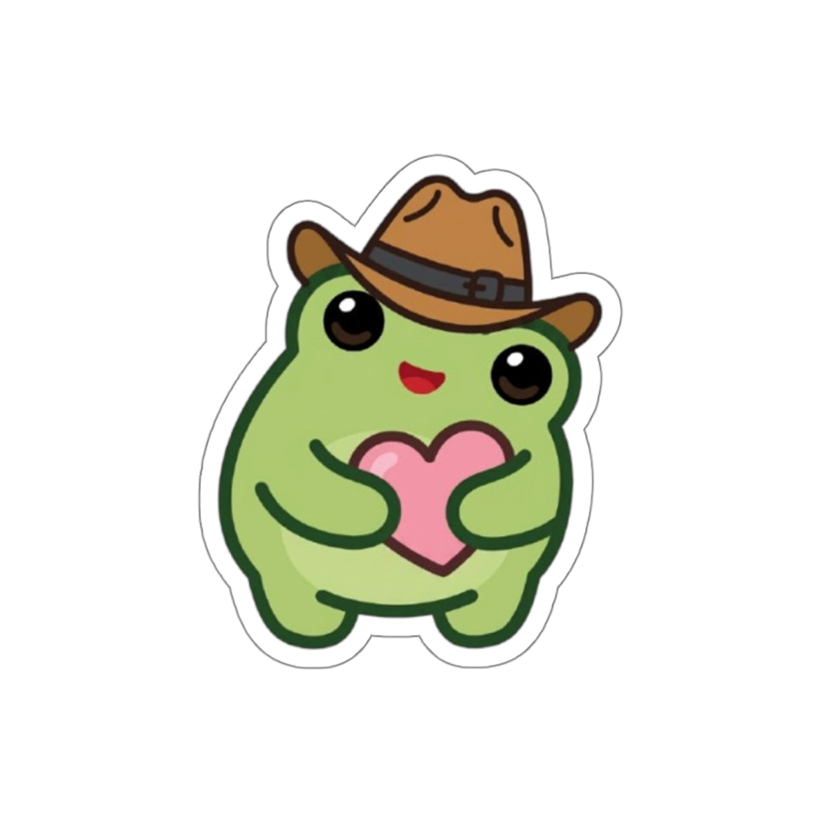 Heart Frog Die-Cut Sticker