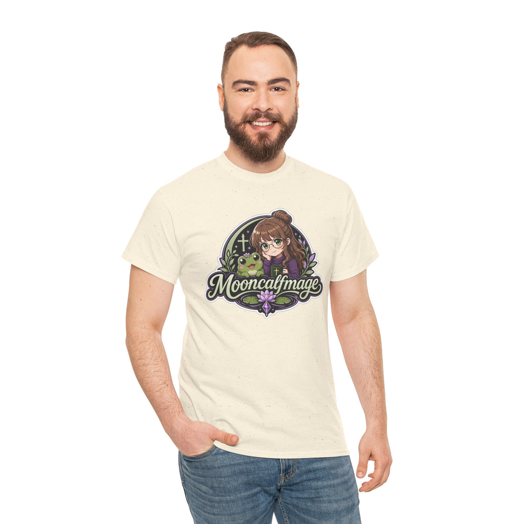 MOONCALFMAGE Logo Tee - Gamer/Streamer T-Shirt Blue GBSG (Gather)