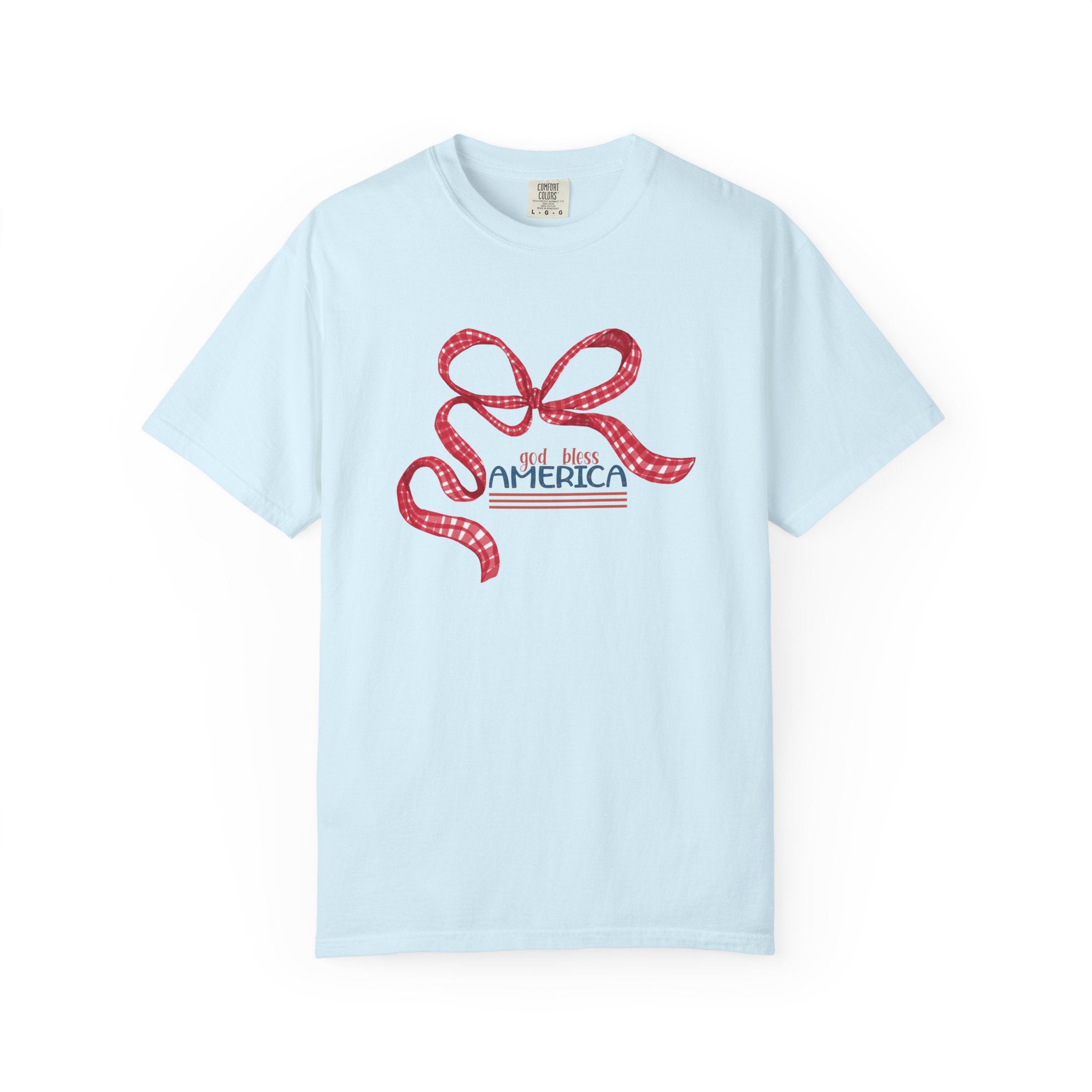 Patriotic Bow T-Shirt — God Bless America Fourth of July Tee