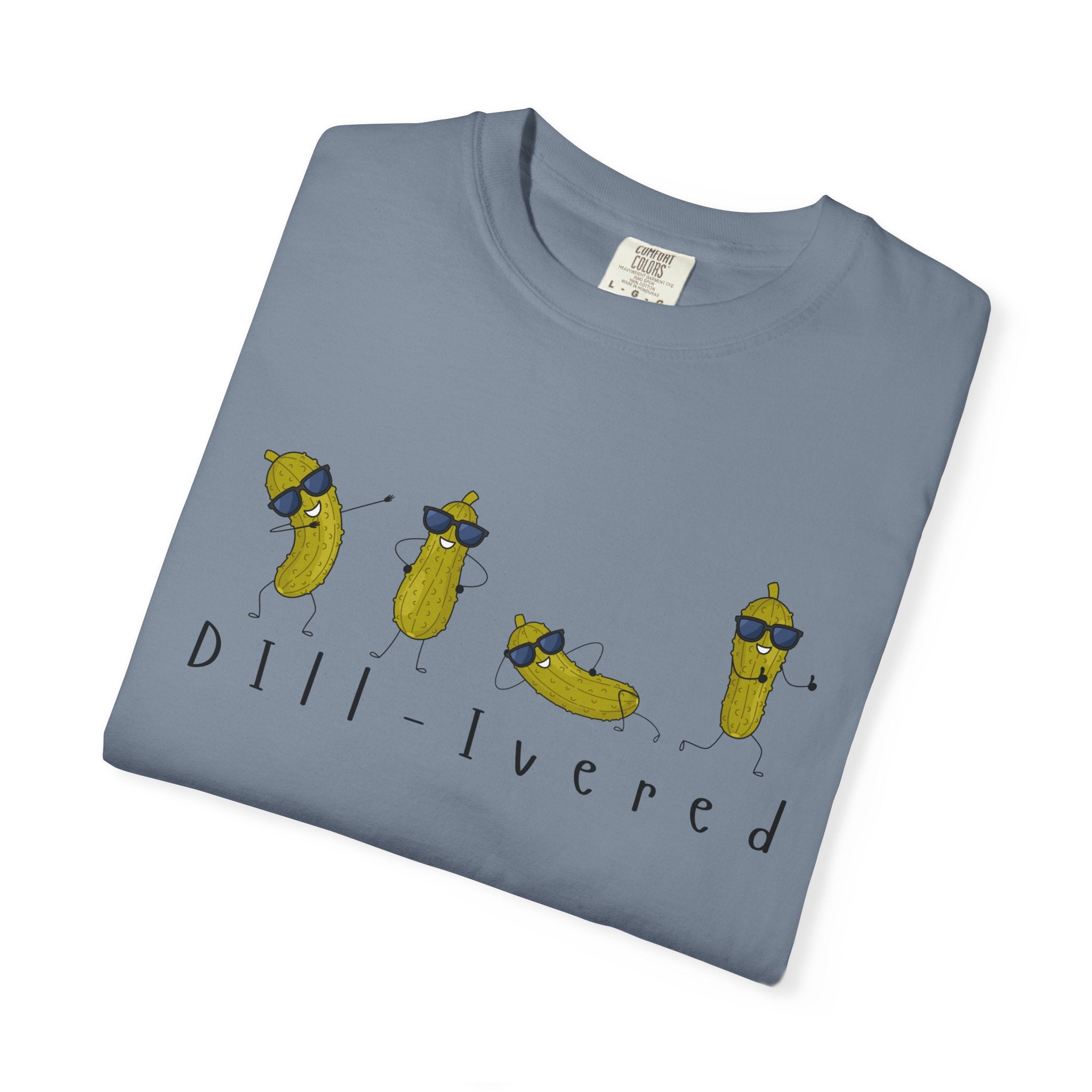 Dill-Livered Pickle Pun T-Shirt — Funny Pickle Lover Tee