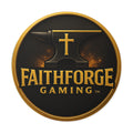 FaithForge Gaming Round Vinyl Sticker — Gold Anvil Round