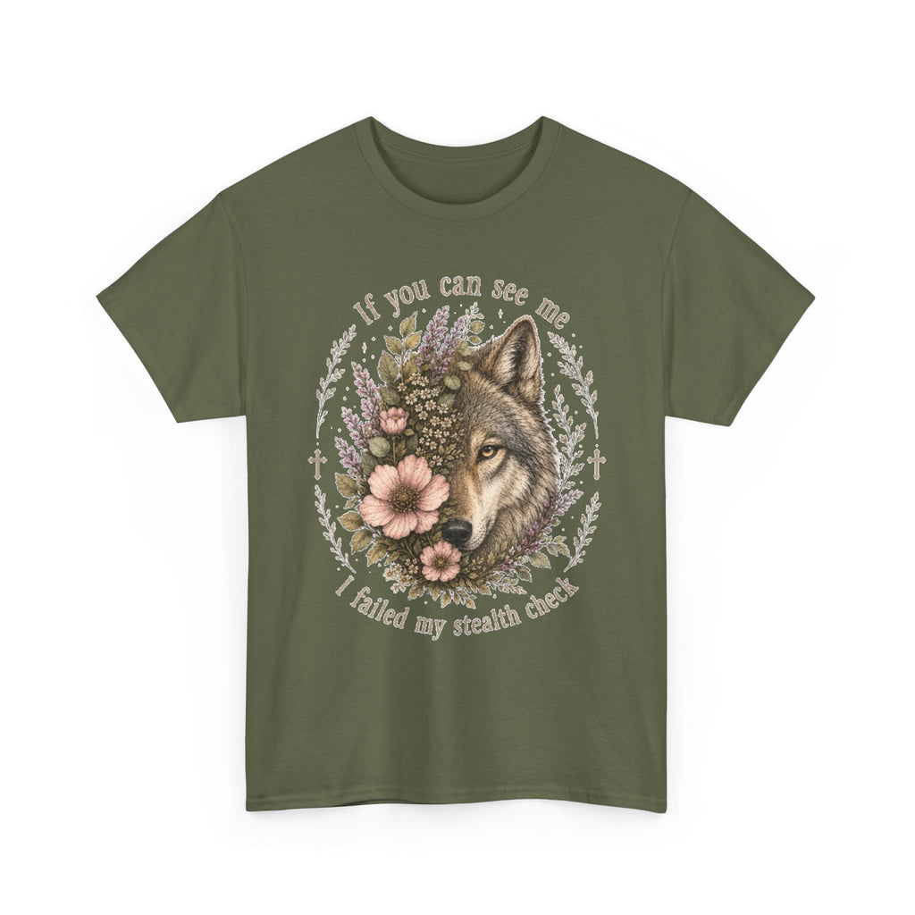 seawolf Floral Tee — "If you can see me I failed my stealth check" Graphic T-Shirt