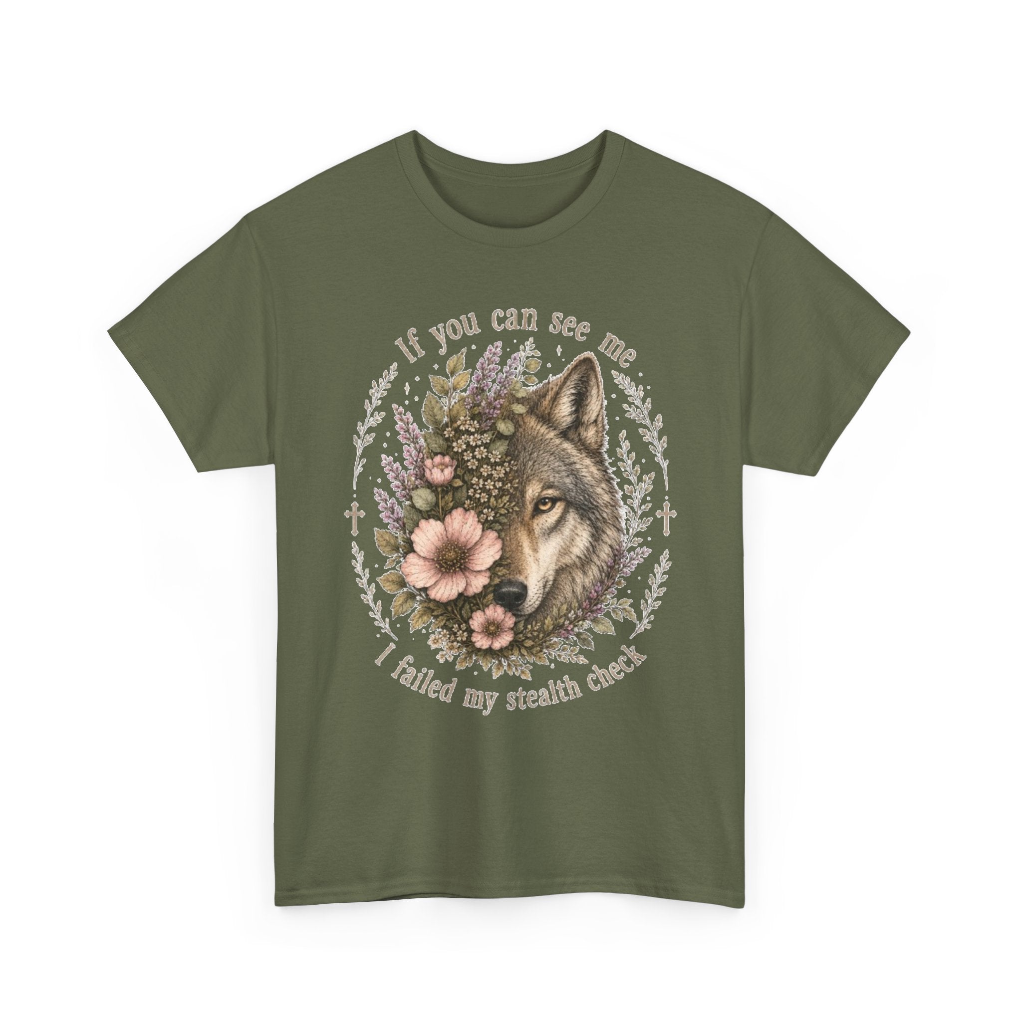 seawolf Floral Tee — "If you can see me I failed my stealth check" Graphic T-Shirt