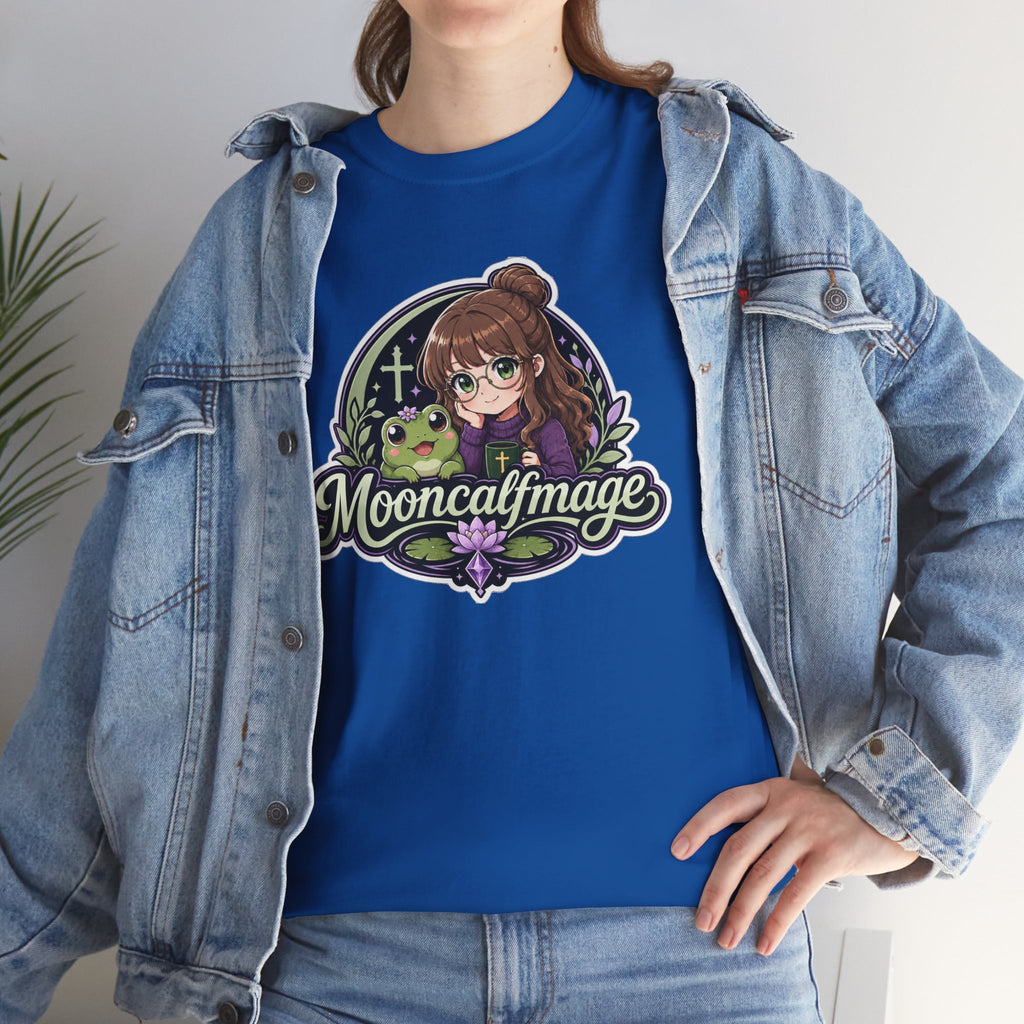 MOONCALFMAGE Logo Tee - Gamer/Streamer T-Shirt Blue GBSG (Gather)
