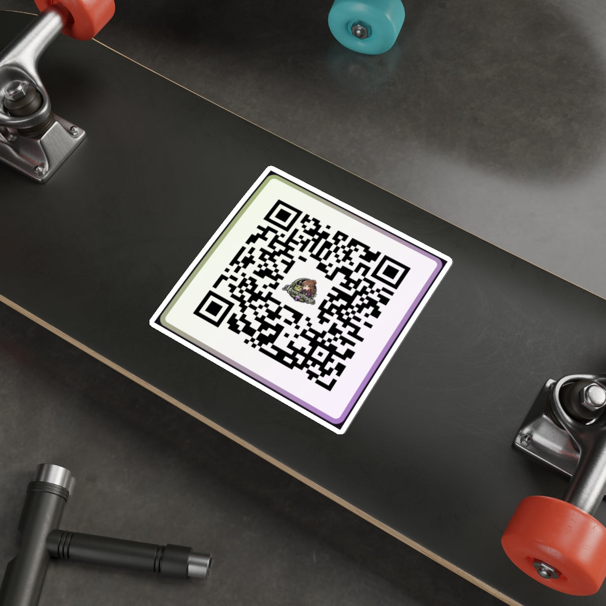 Mooncalfmage Streamer QR Code Die-Cut Sticker Indoor/Outdoor
