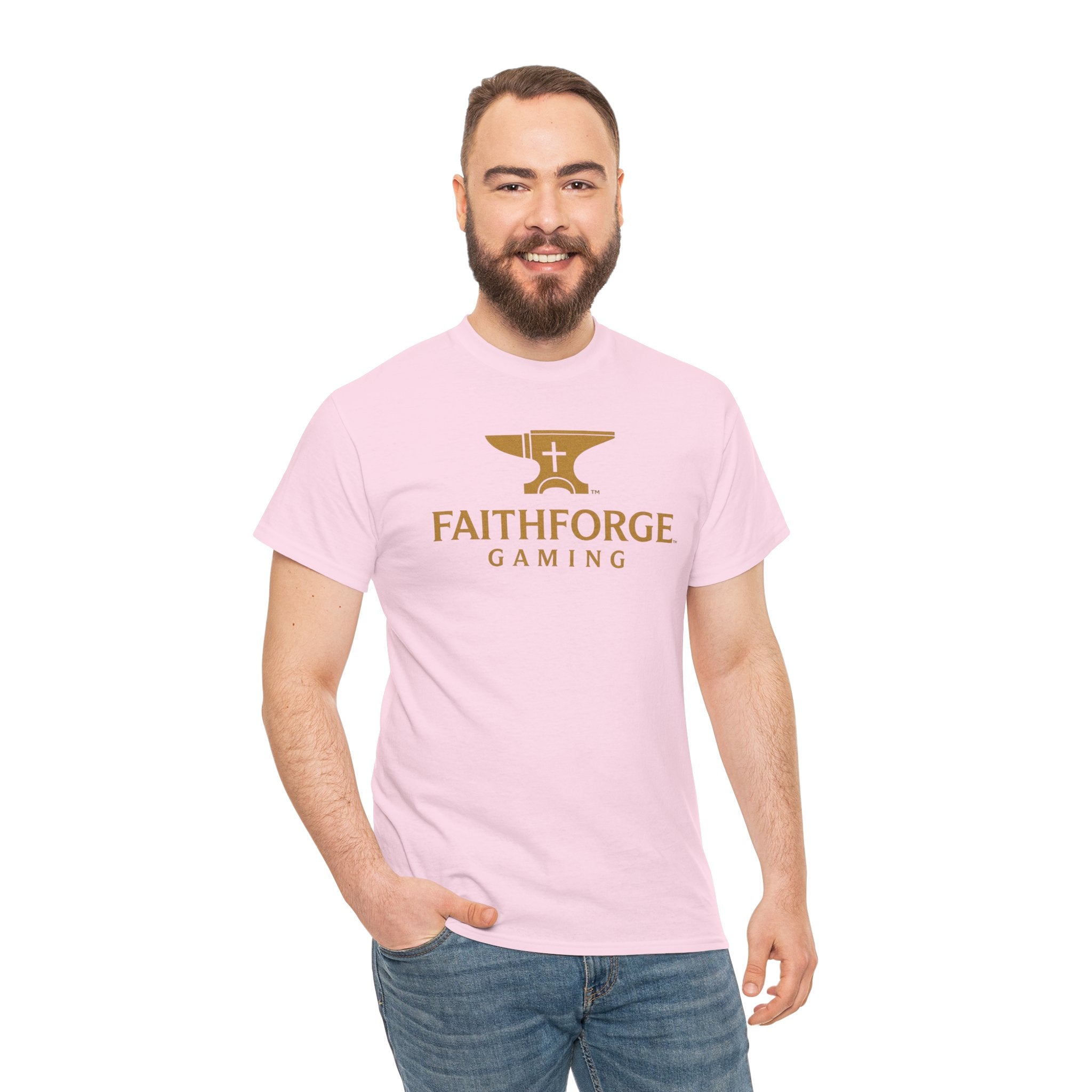 (Canada) FaithForge Gaming T-Shirt — Anvil & Cross Logo Tee for Christian Gamers
