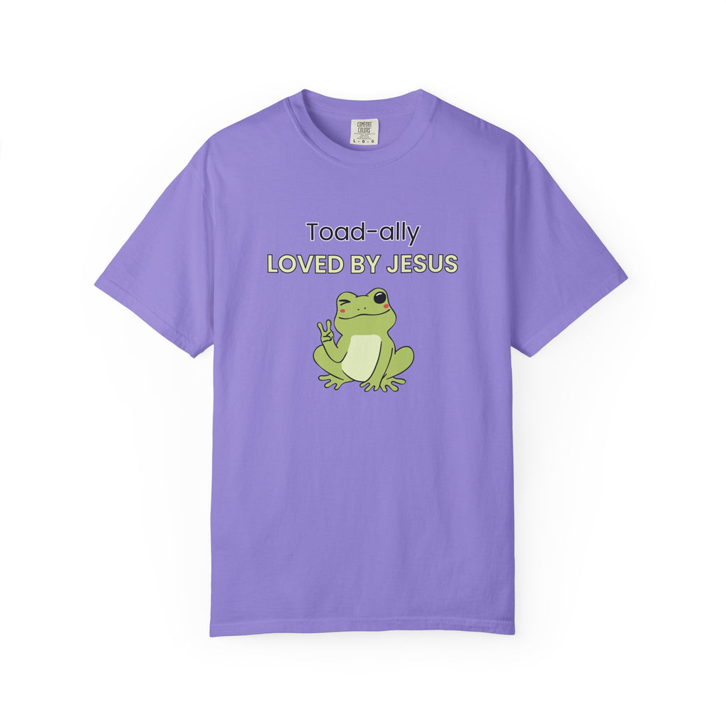 T-shirt - "Toad-ally Loved by Jesus" Cute Frog Christian Tee