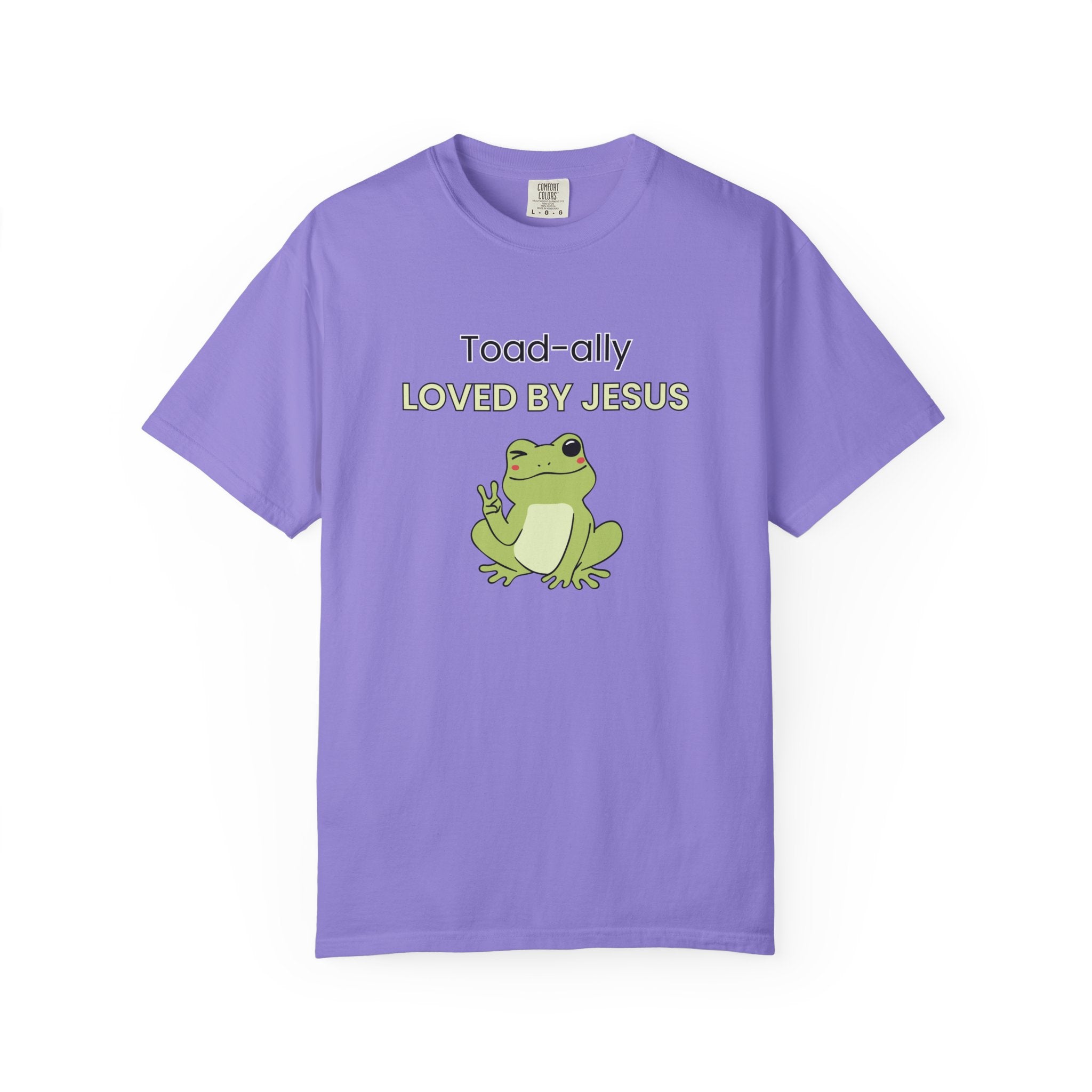 T-shirt - "Toad-ally Loved by Jesus" Cute Frog Christian Tee