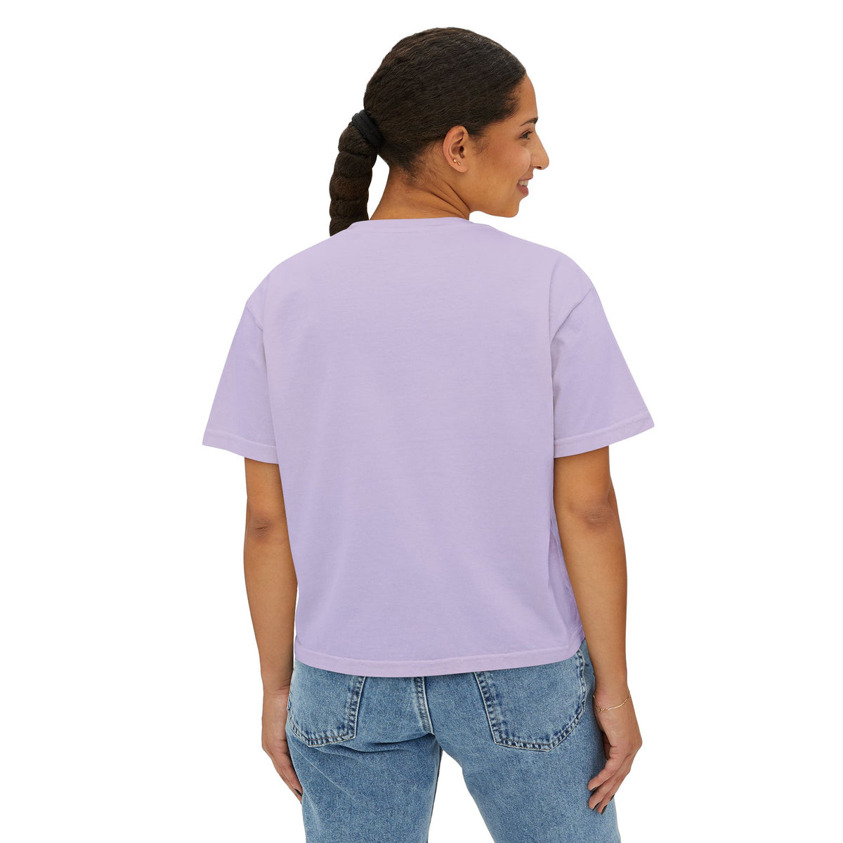 Women's Boxy Tee – Floral “Praise” Graphic Shirt