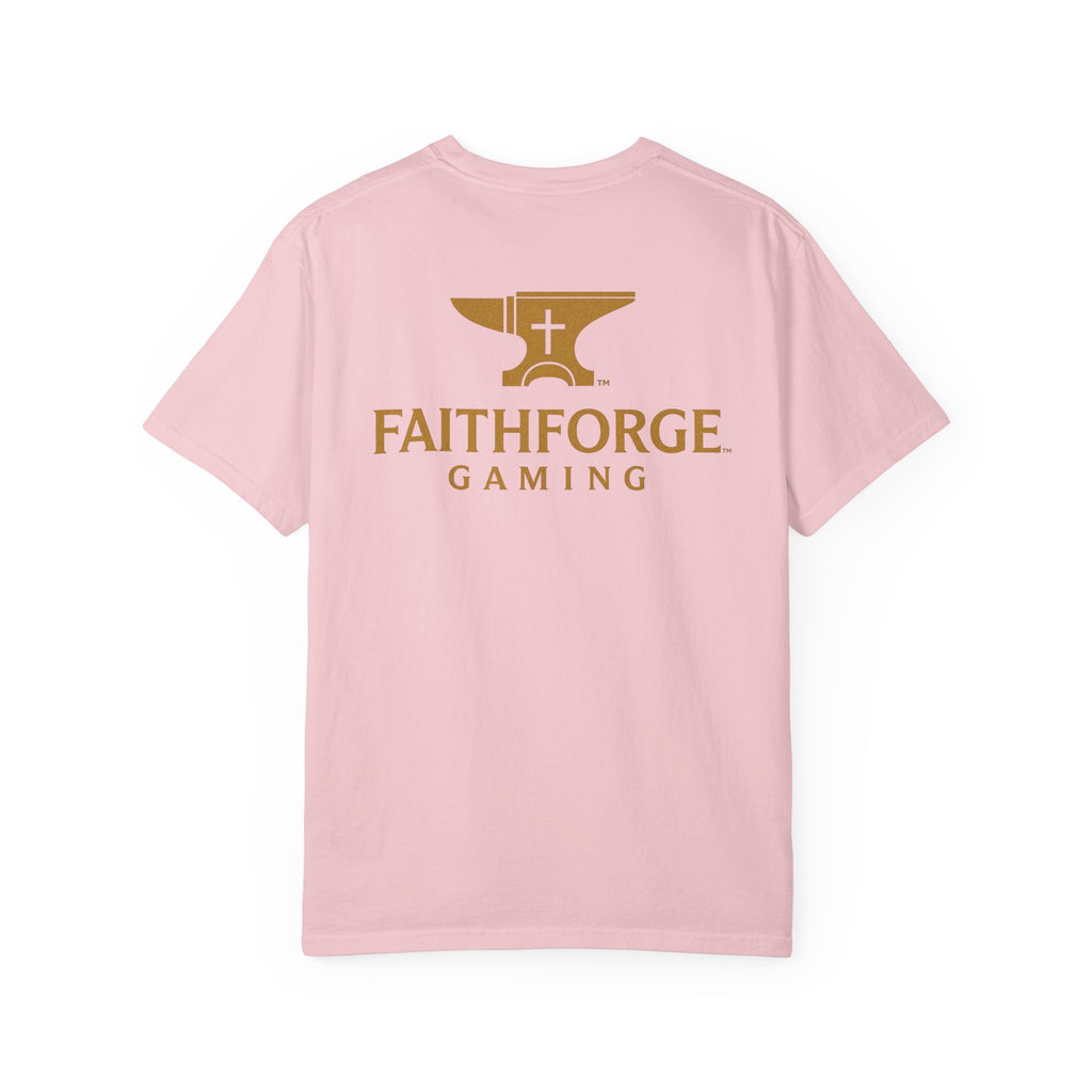 FaithForge Gaming T-Shirt — Logo Tee with Anvil & Cross (Christian Gamer Apparel)