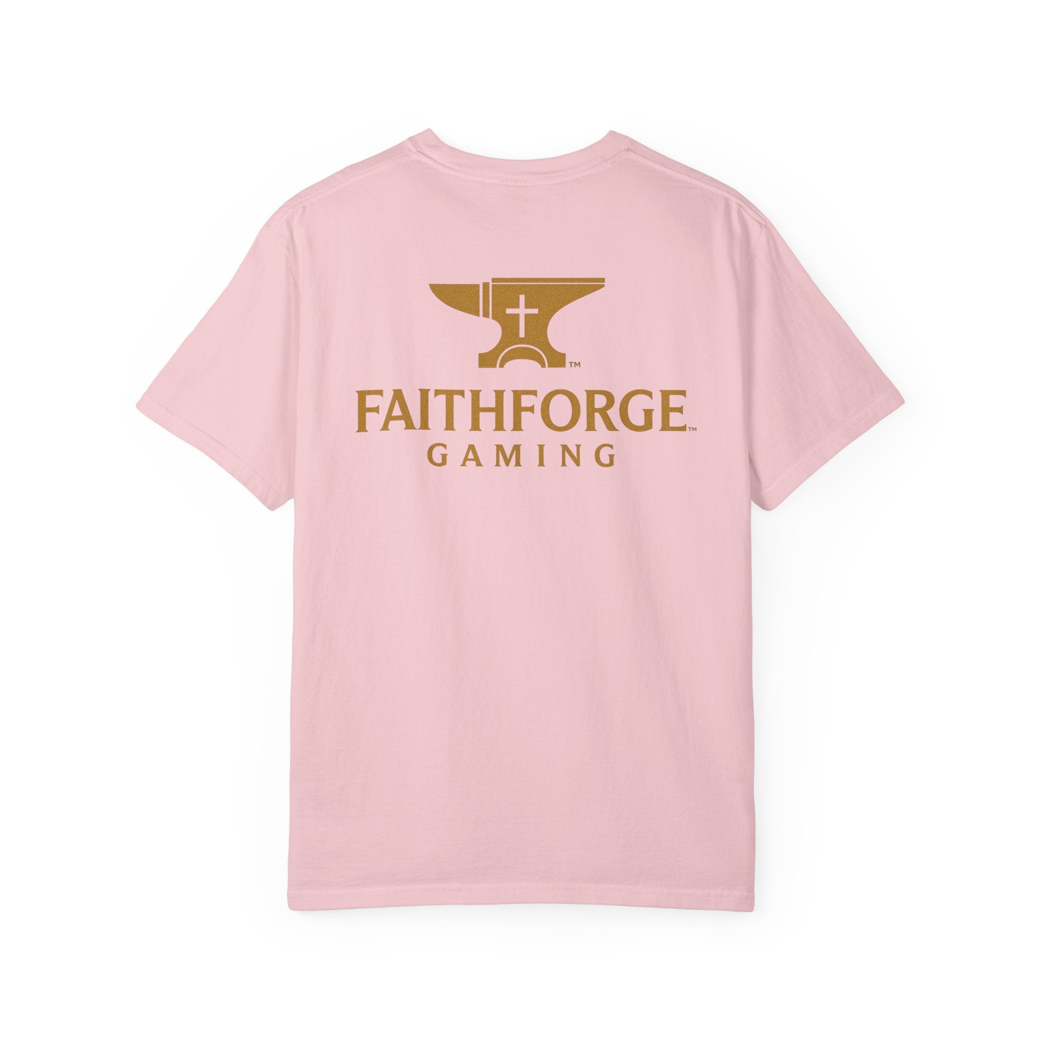 FaithForge Gaming T-Shirt — Logo Tee with Anvil & Cross (Christian Gamer Apparel)