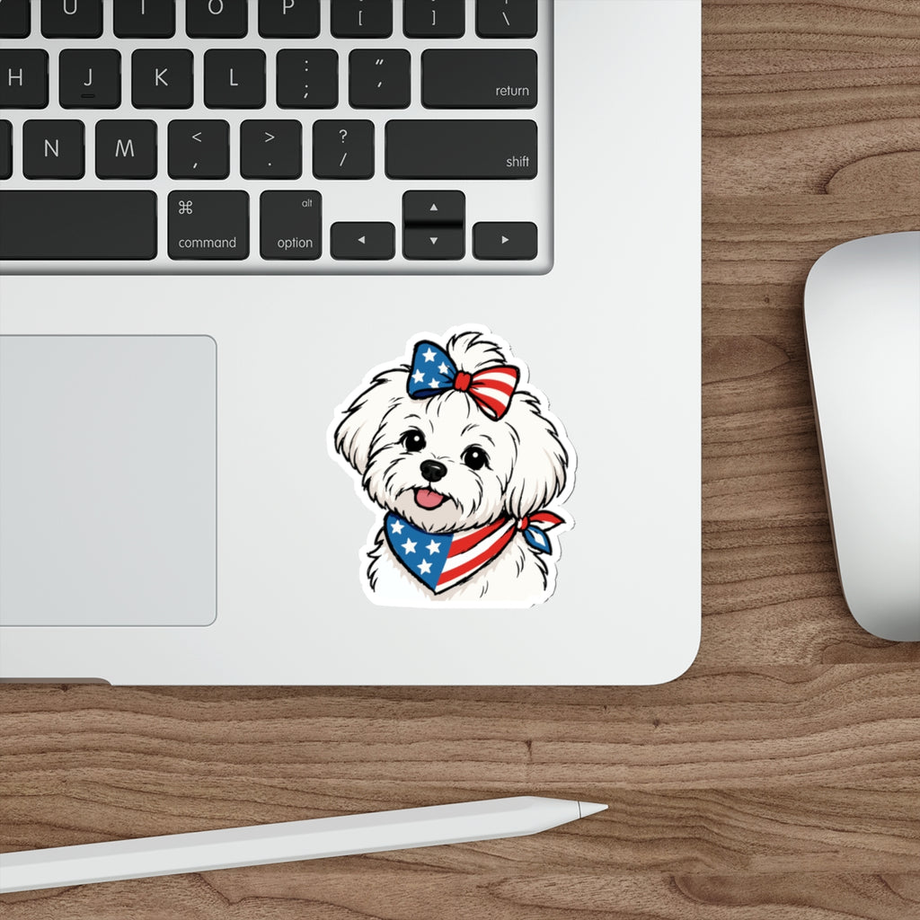 Copy of Patriotic Sticker Pack — Puppy Love 4th of July Red White Blue Die-Cut Stickers