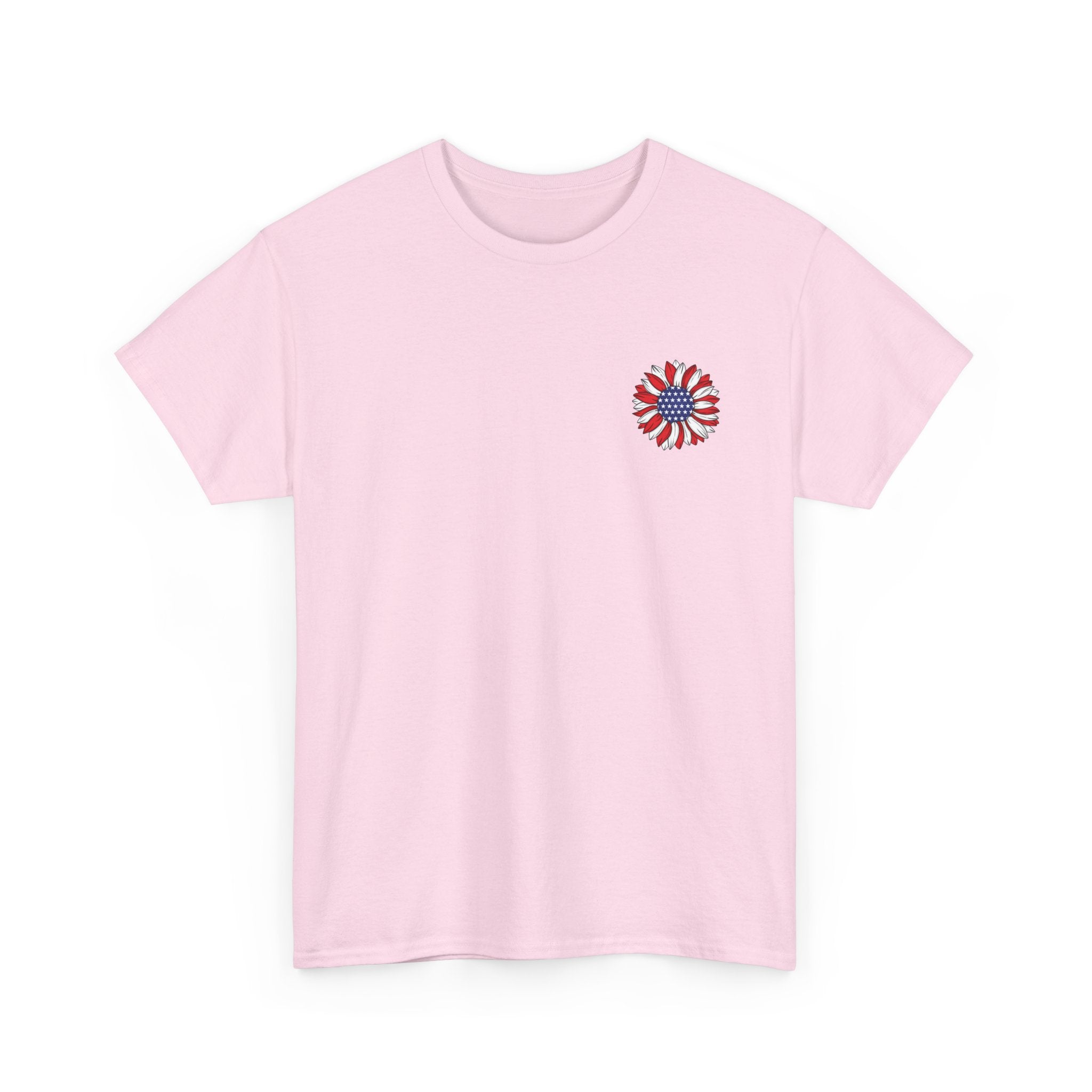 USA sunflower Patriotic T‑Shirt — American Flag Graphic Tee for 4th of July