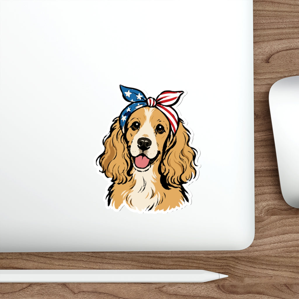 Copy of Patriotic Sticker Pack — Lady w/ bandana 4th of July Red White Blue Die-Cut Stickers