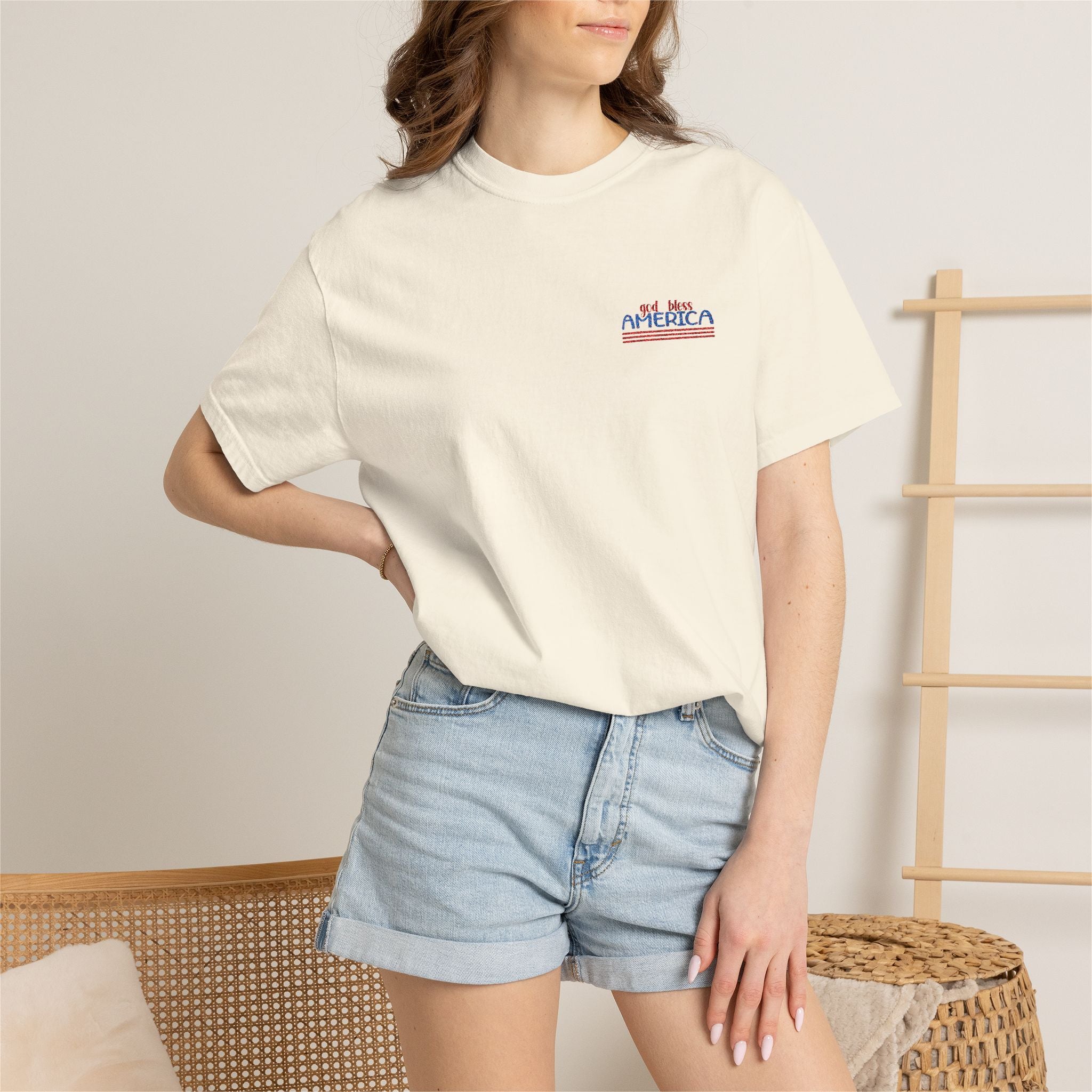 Patriotic Wave T-Shirt — American Flag Surf Graphic