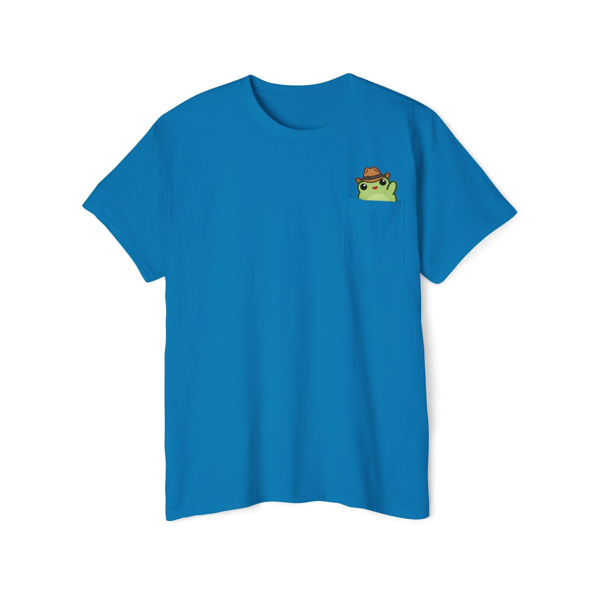 Pocket Frog Tee — Cute Cowboy Frog Pocket Graphic T-Shirt