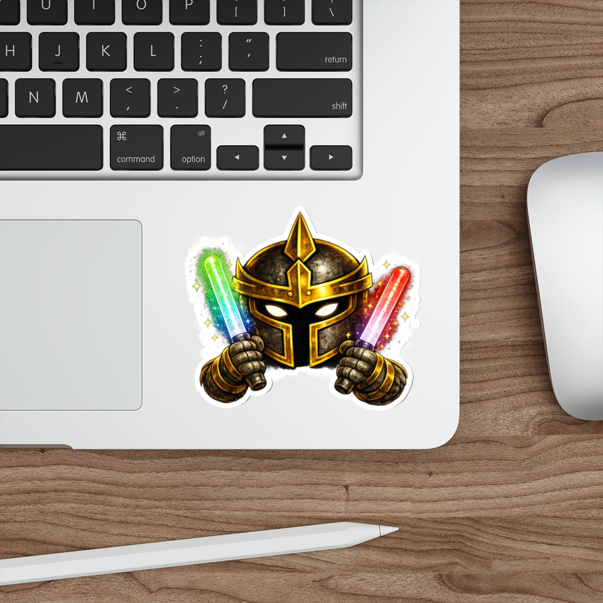 FaithForge Knight Dance Die-Cut Sticker — Water-resistant vinyl