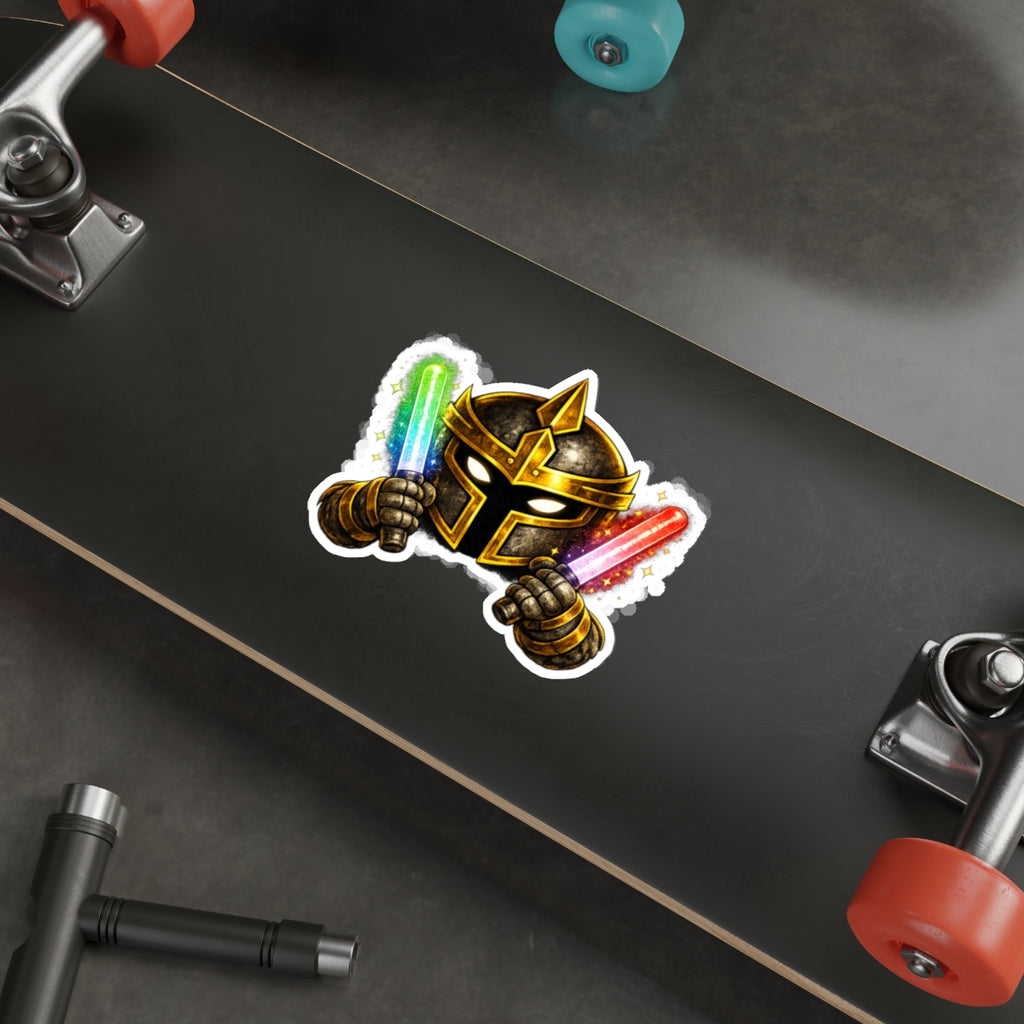FaithForge Knight Dance Die-Cut Sticker — Water-resistant vinyl
