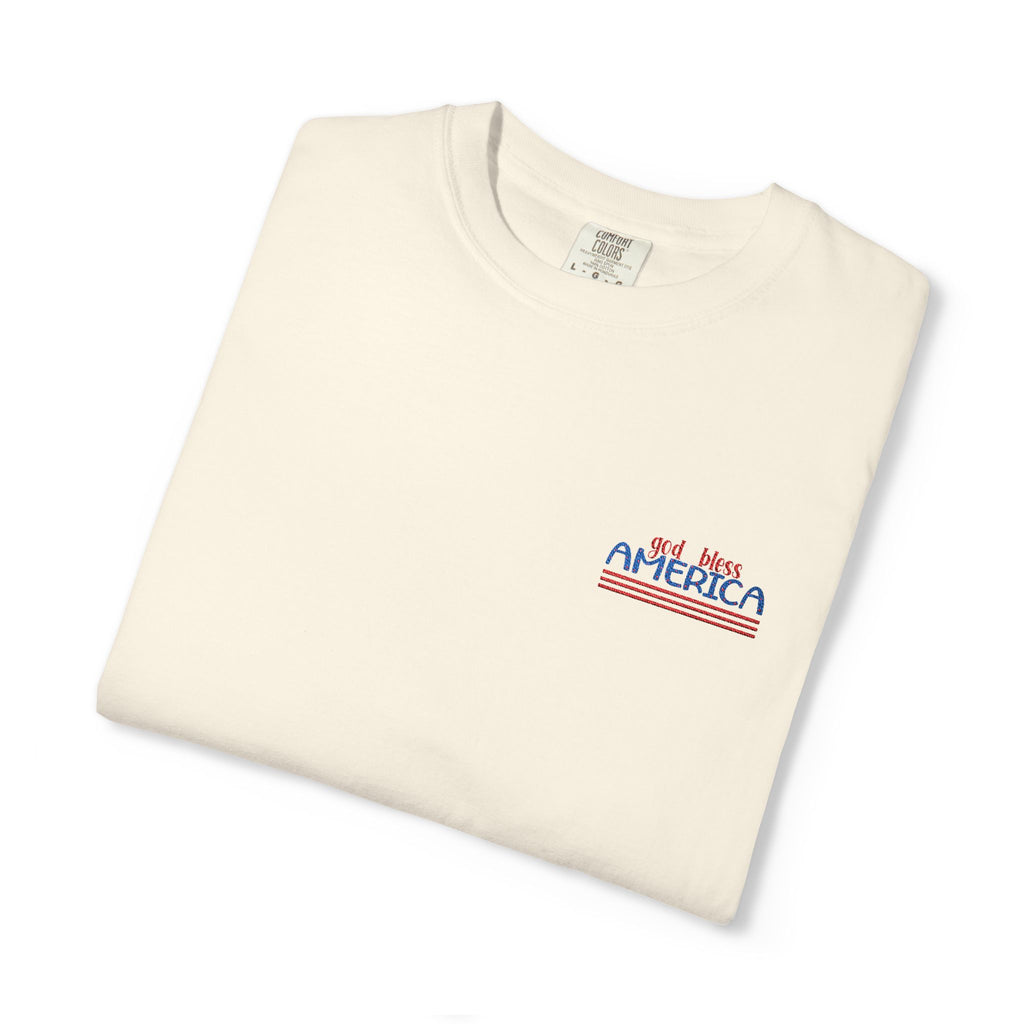 Patriotic Wave T-Shirt — American Flag Surf Graphic