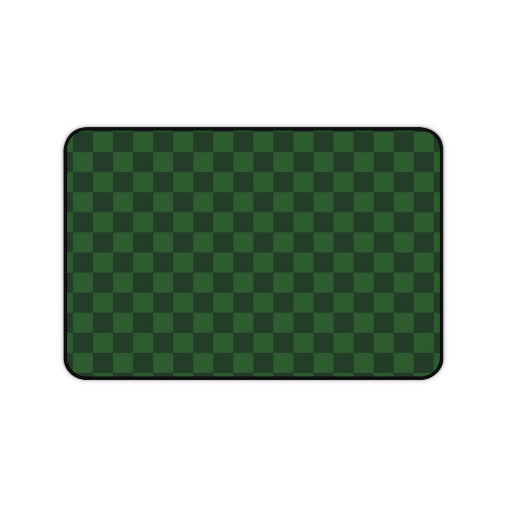 Green Checkerboard Desk Mat — Large Gaming/Office Mousepad