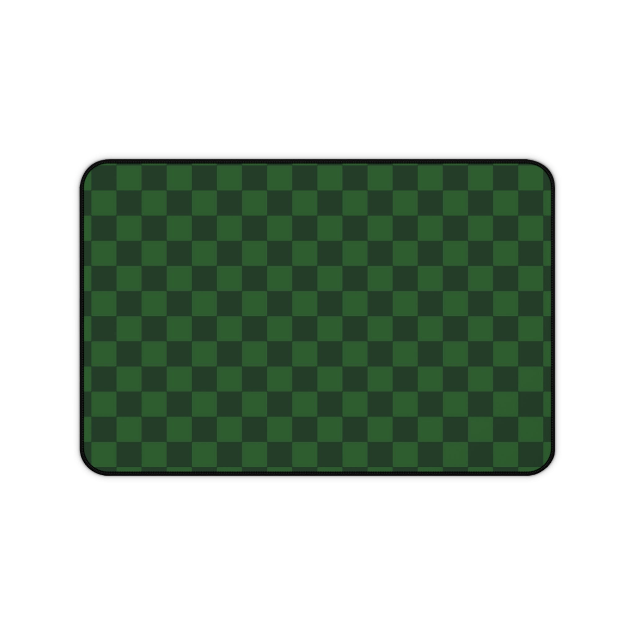 Green Checkerboard Desk Mat — Large Gaming/Office Mousepad