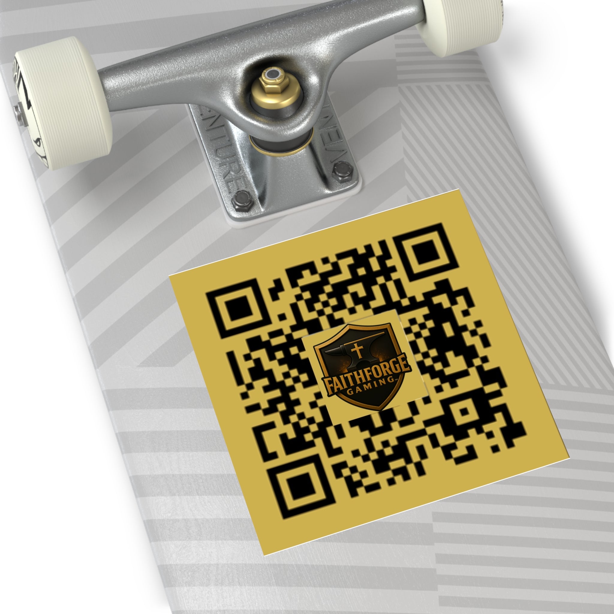 FaithForgeGaming.com QR Code  Vinyl Sticker Indoor/Outdoor — Branded Gaming QR Decal