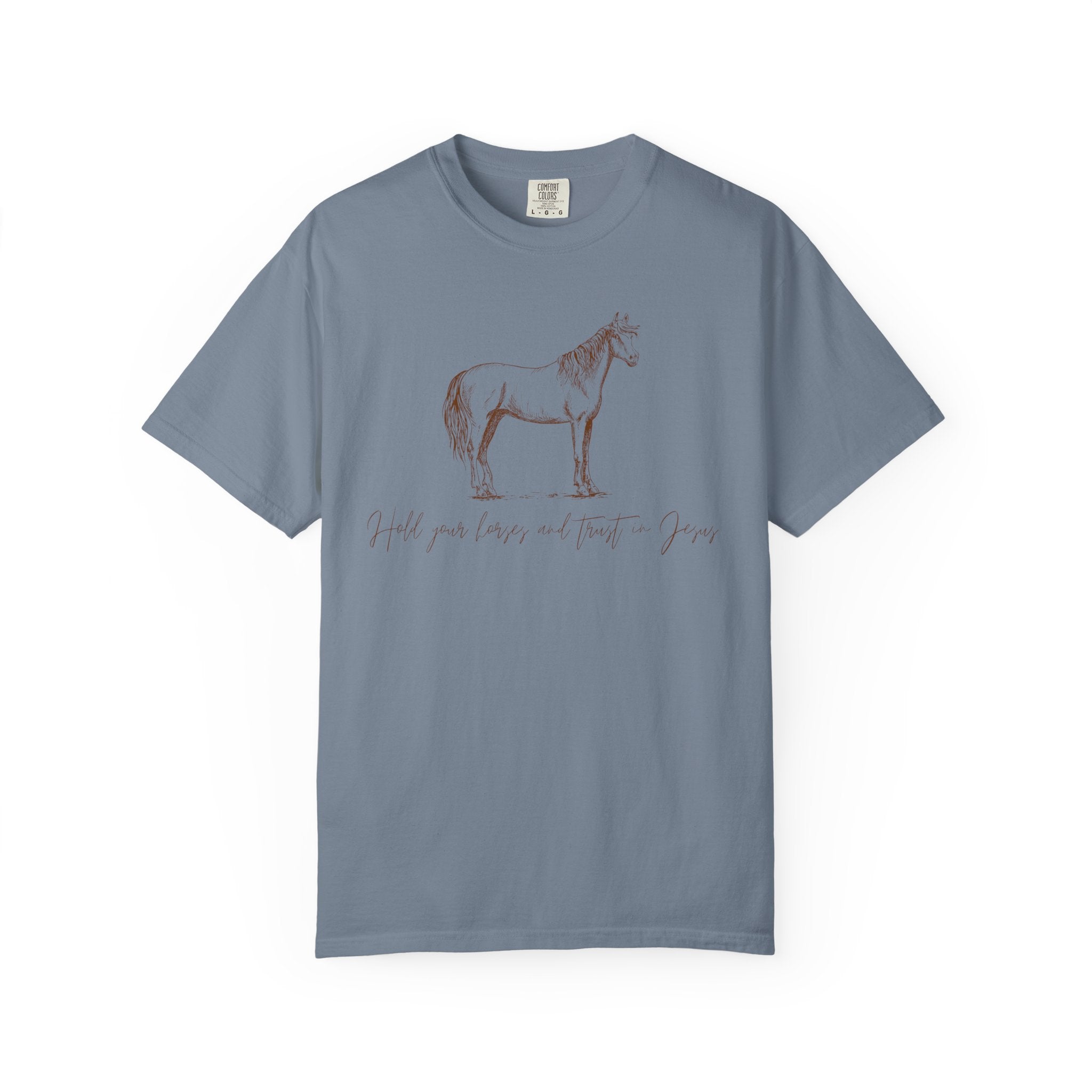 Horse Sketch T‑Shirt — Minimalist Handwritten Quote Tee