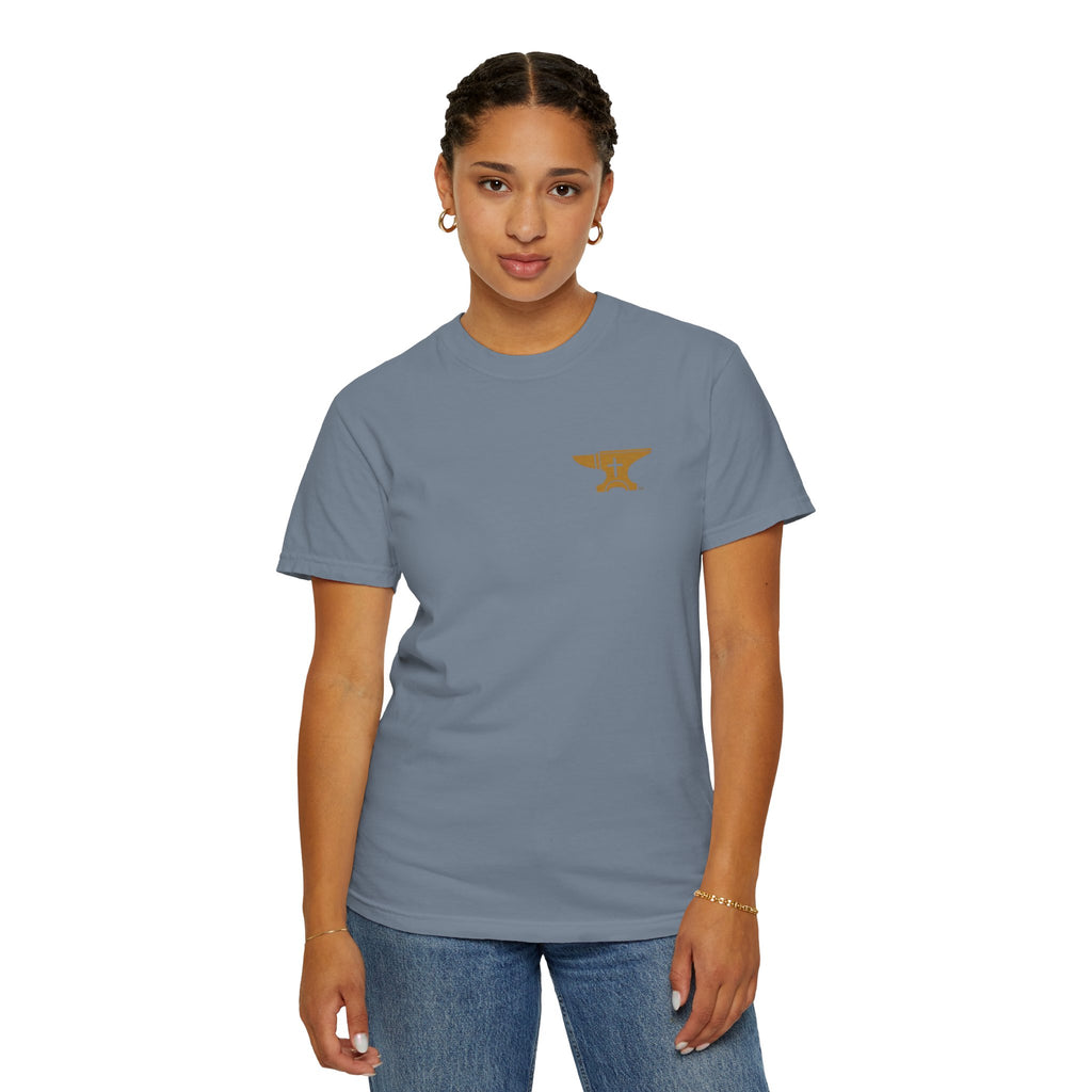 FaithForge OG Gaming T-Shirt — Logo Tee with Anvil & Cross (Christian Gamer Apparel)