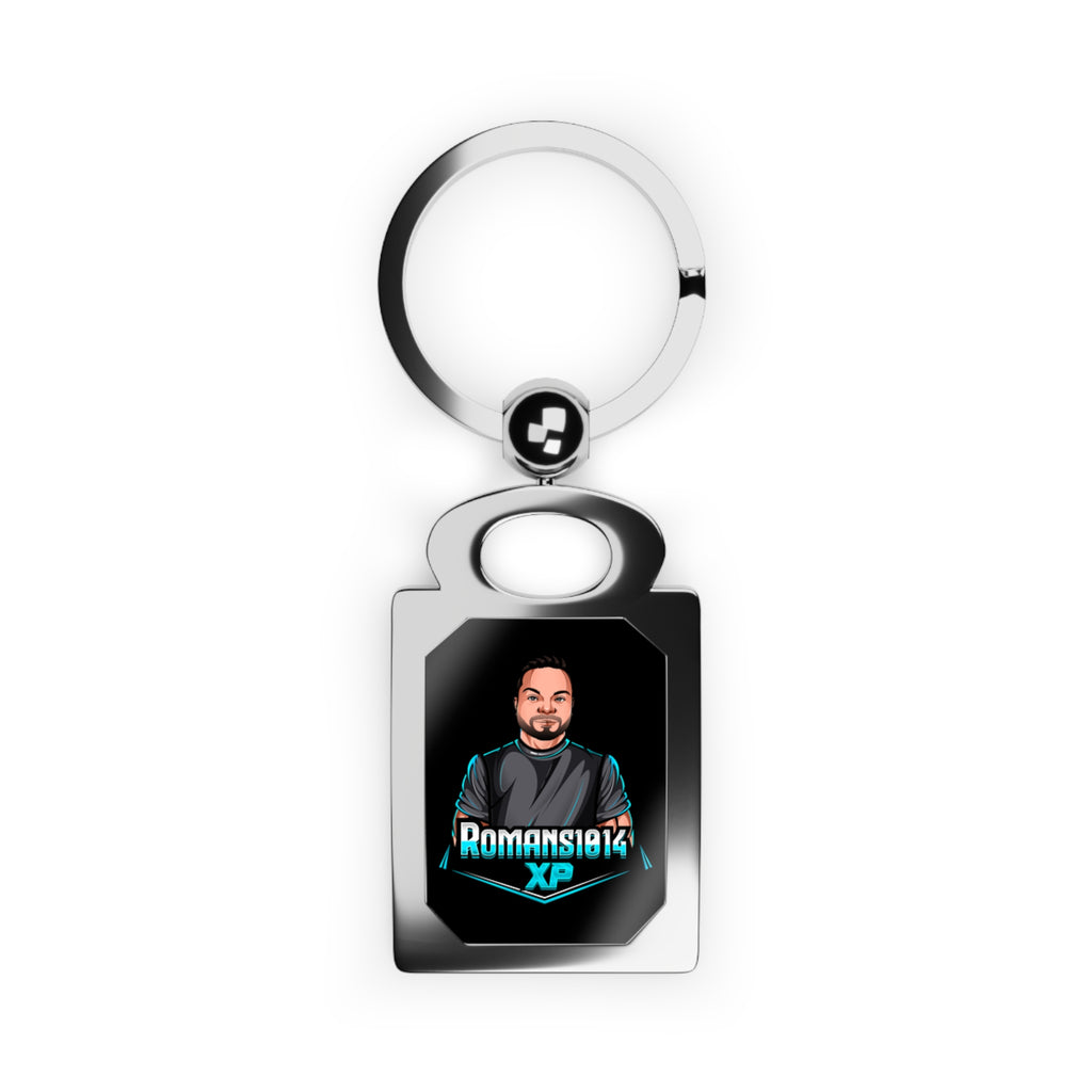 Romans1014XP Rectangle Photo Keyring — Streamer Keychain